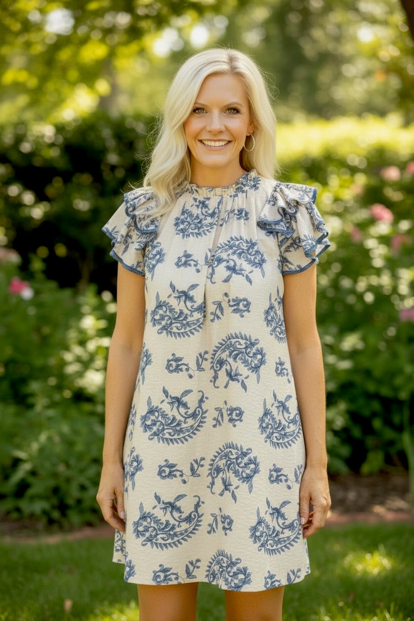 Day In Paris Dress Blue
