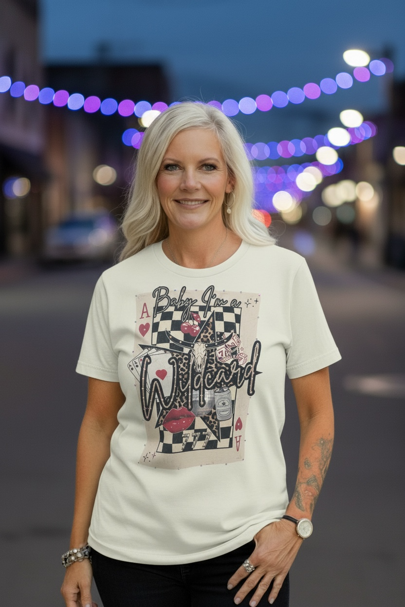 BLING BABY IM A WILD CARD TEE