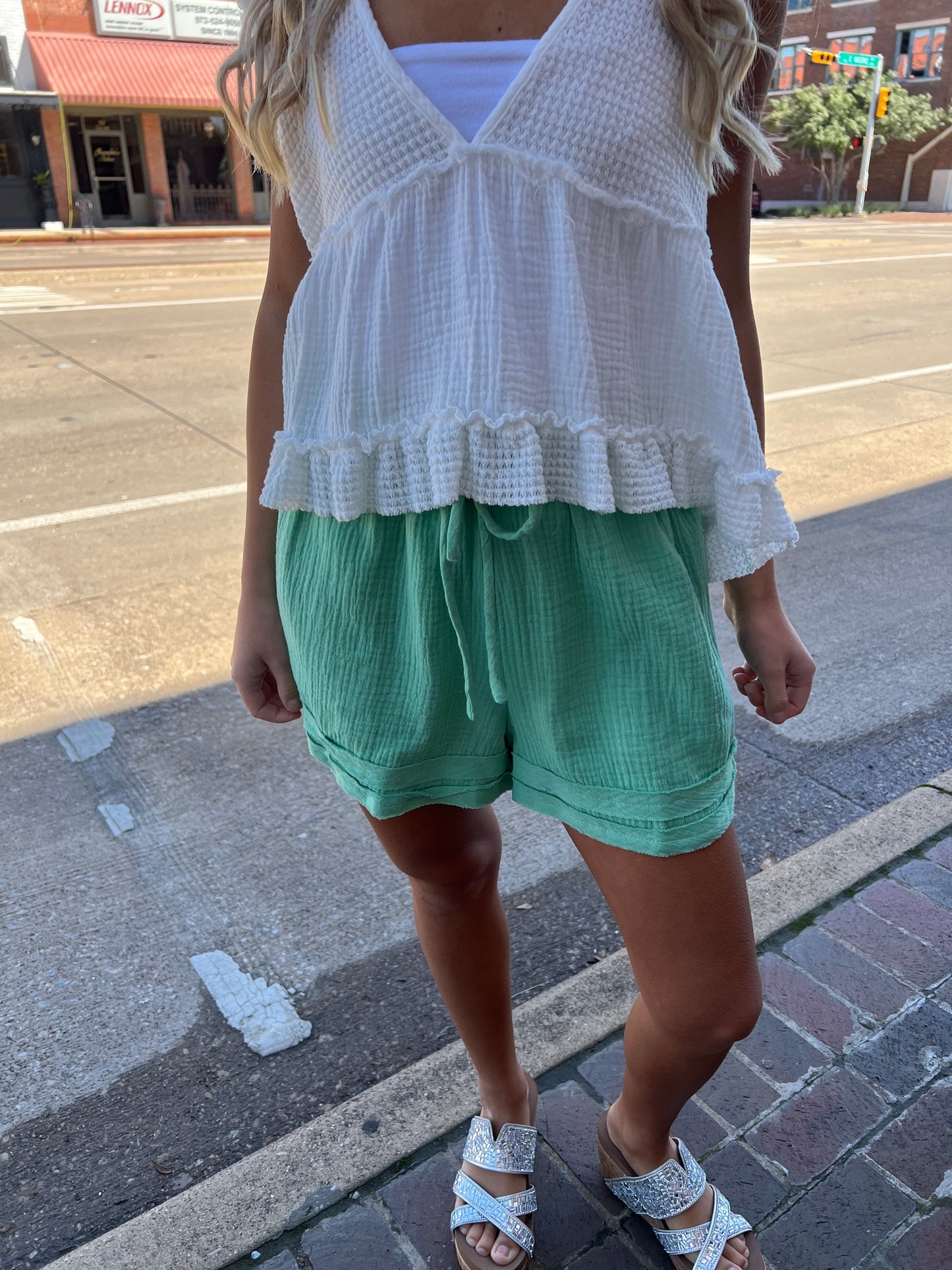 Sophie Mint Shorts