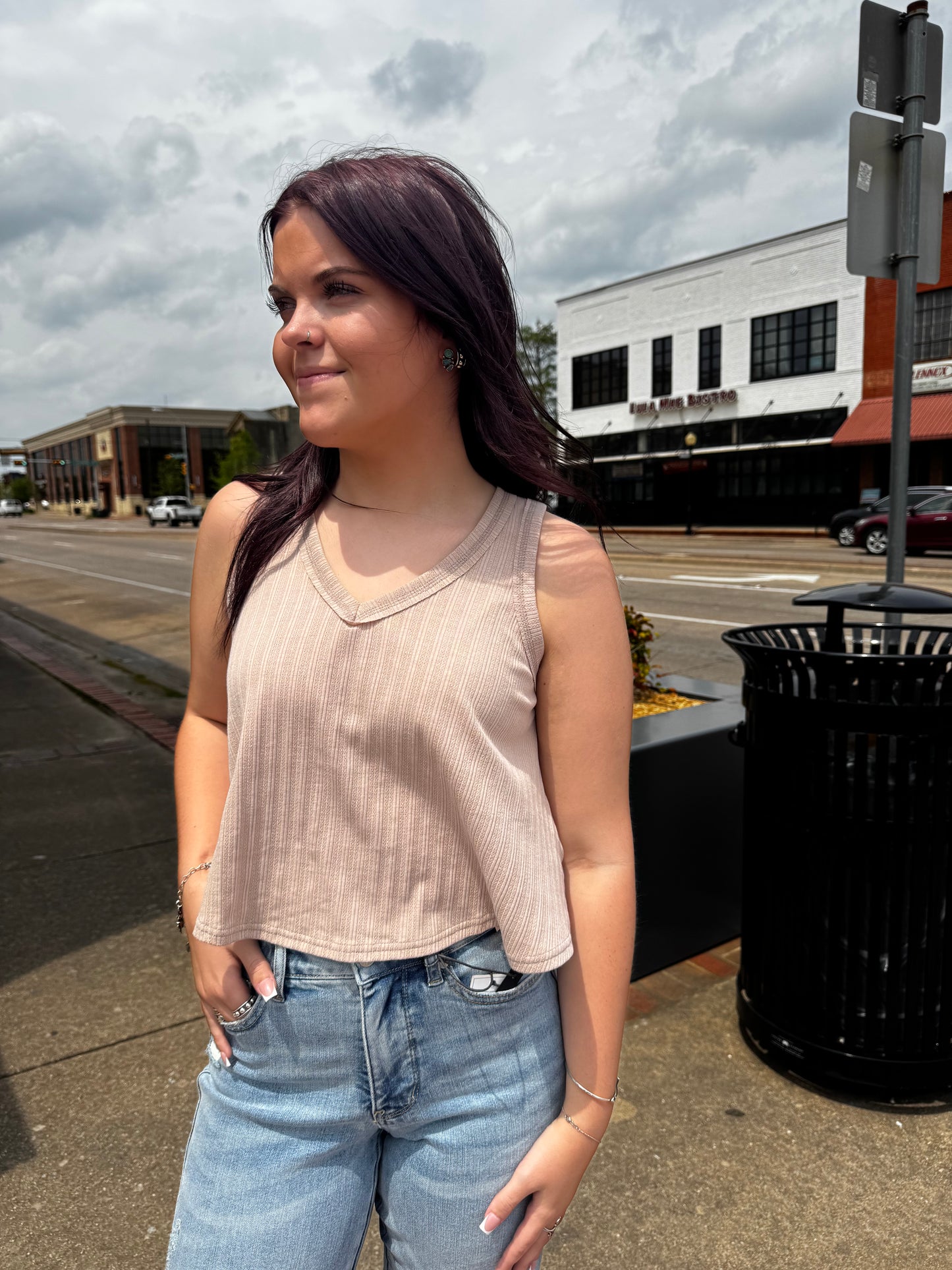 Sarah Taupe Tank