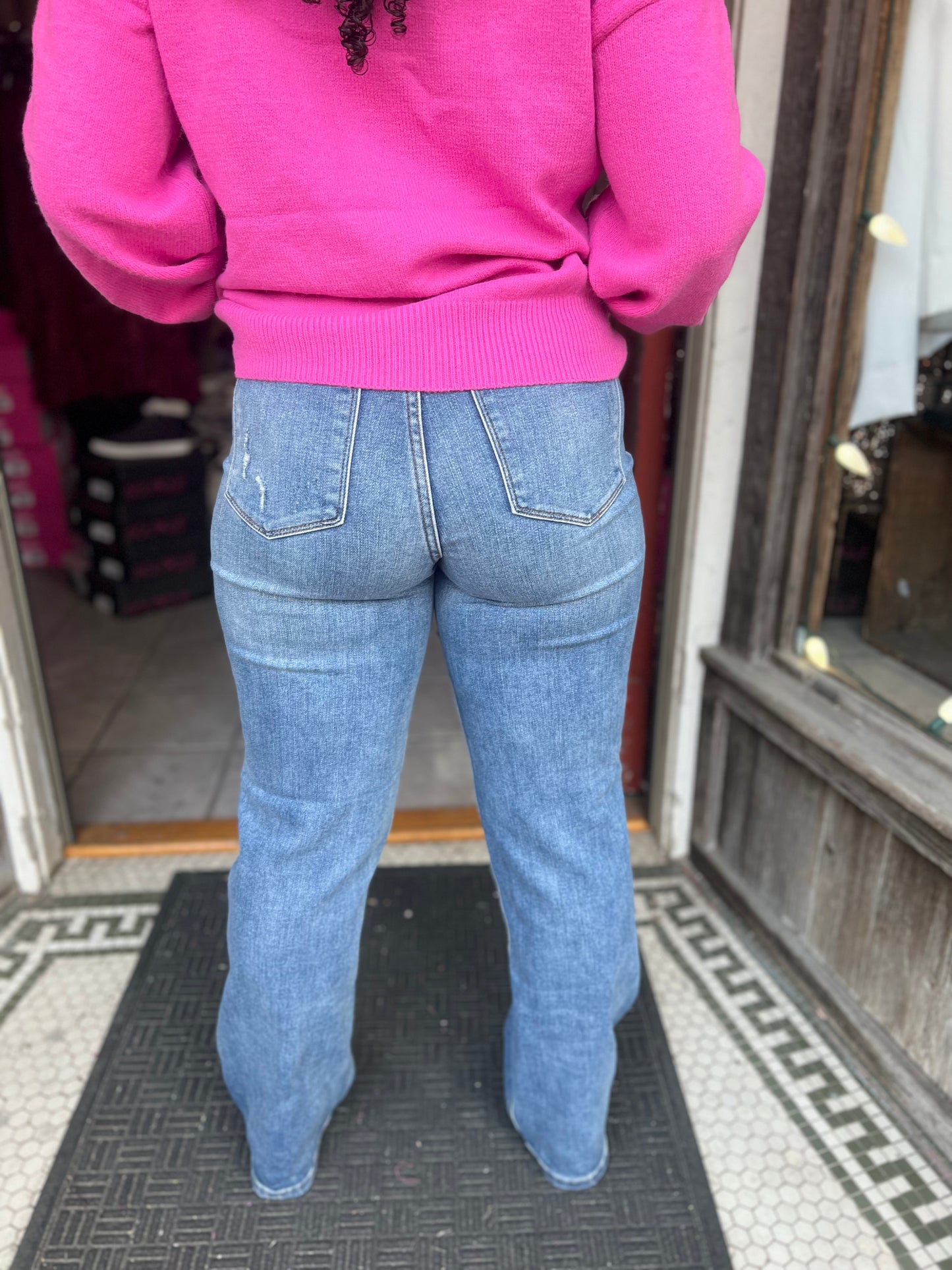 Judy Blue Madison Tummy Control 90s Straight Jeans