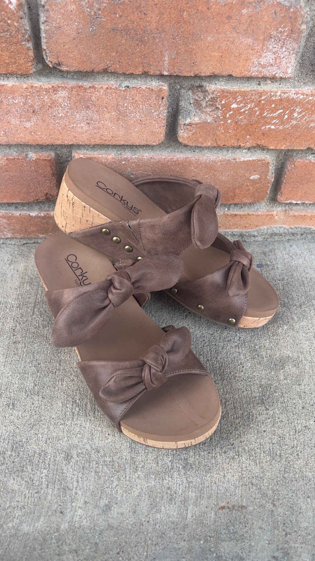 Corkys Sittin Pretty Tan Wedges