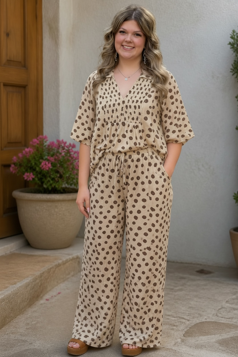 Love A Latte Polka Dot Top