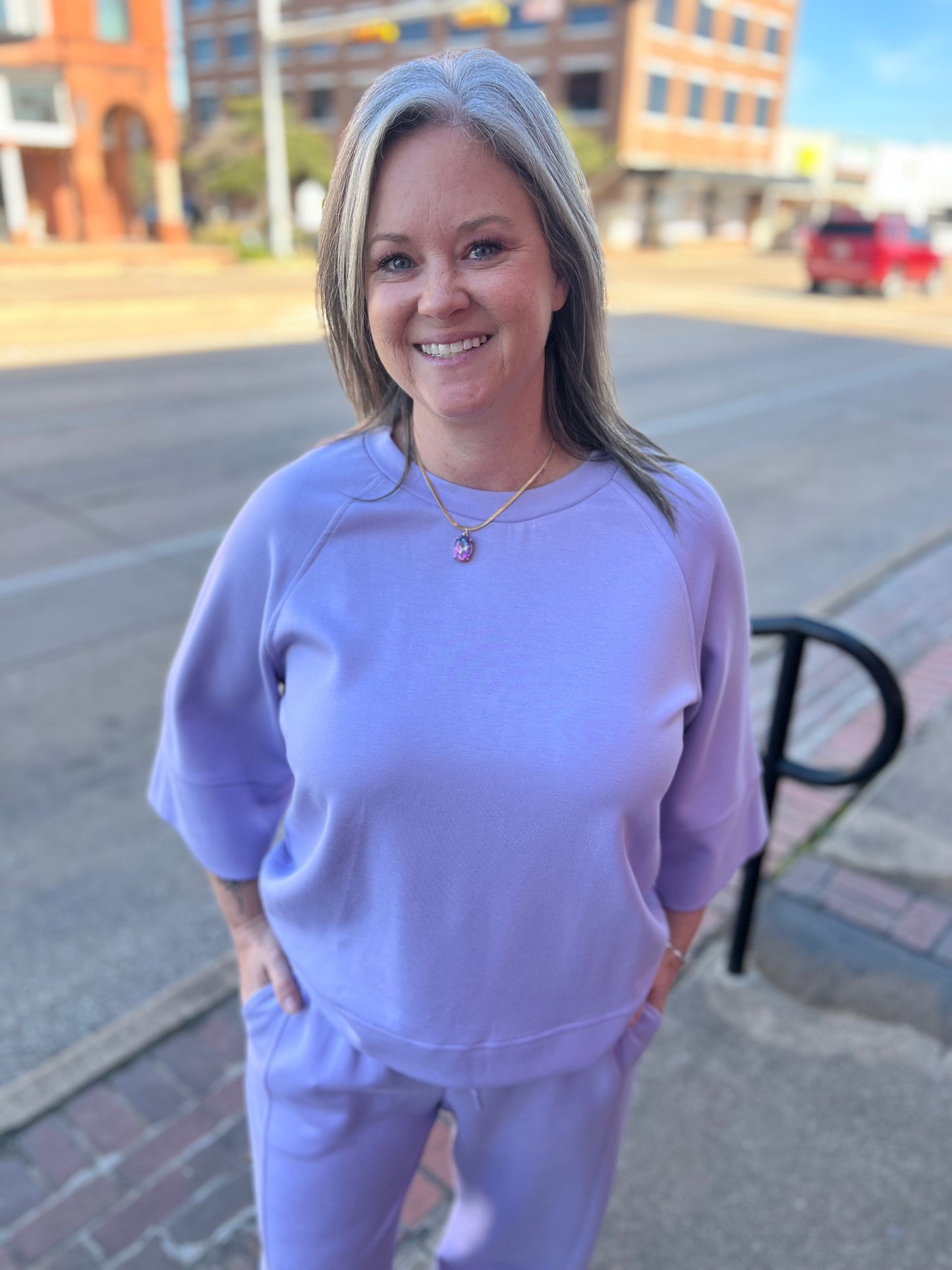 Lavender Fields Luxeknit Set Top