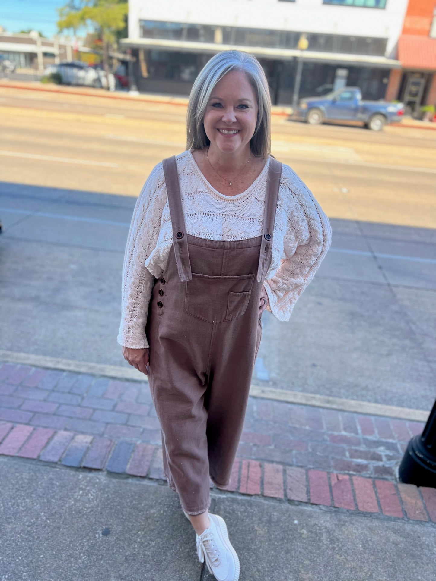 Cinnamon High Hopes Baggy Overalls