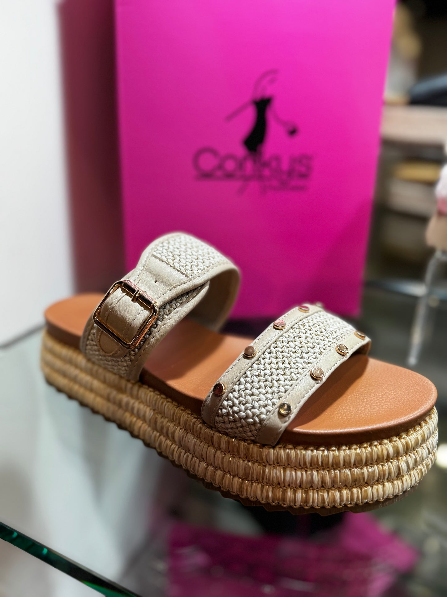Corkys Walk of Shame Raffia Sandals