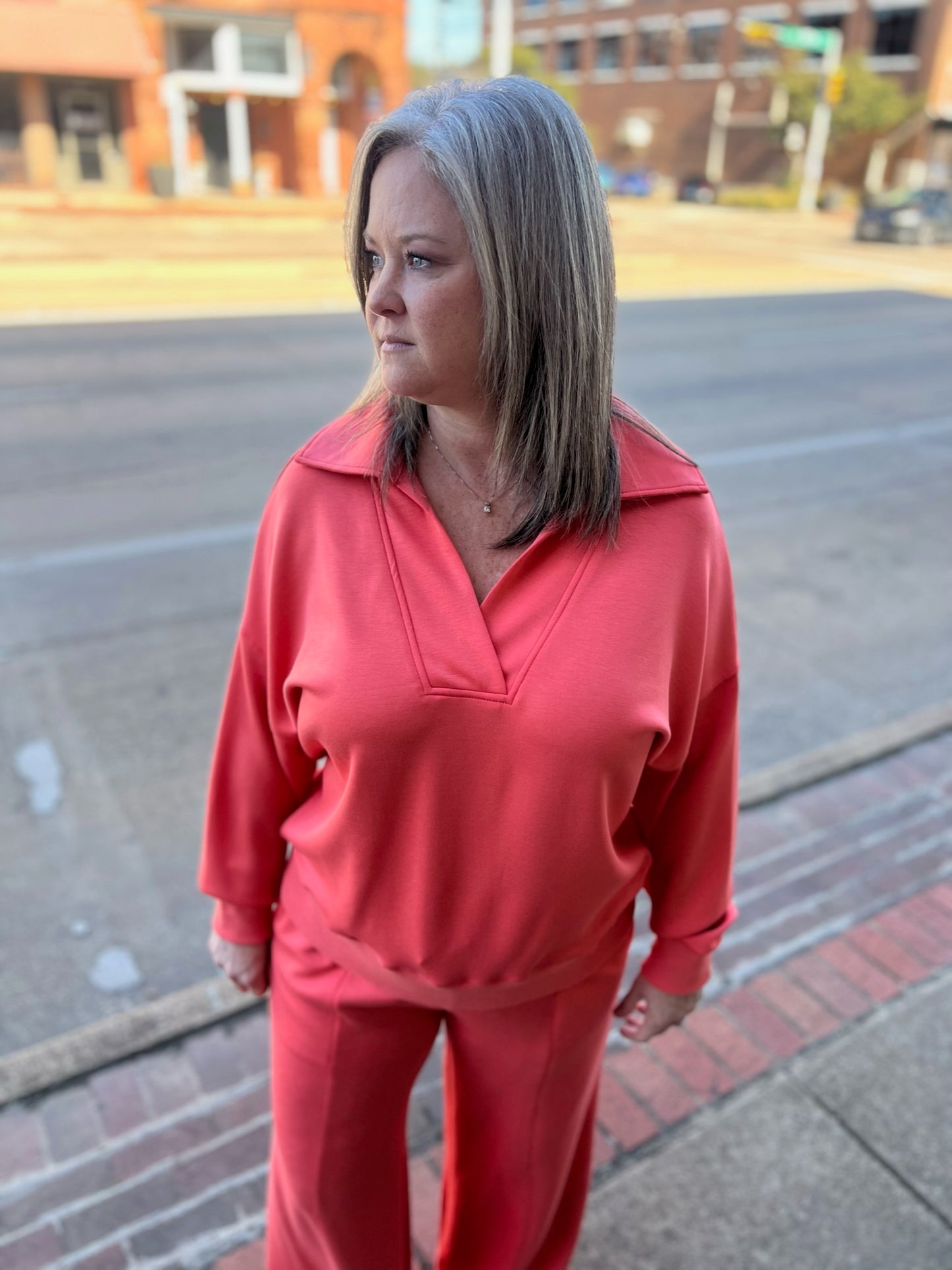 Luxury Salmon Sweat Set Pants