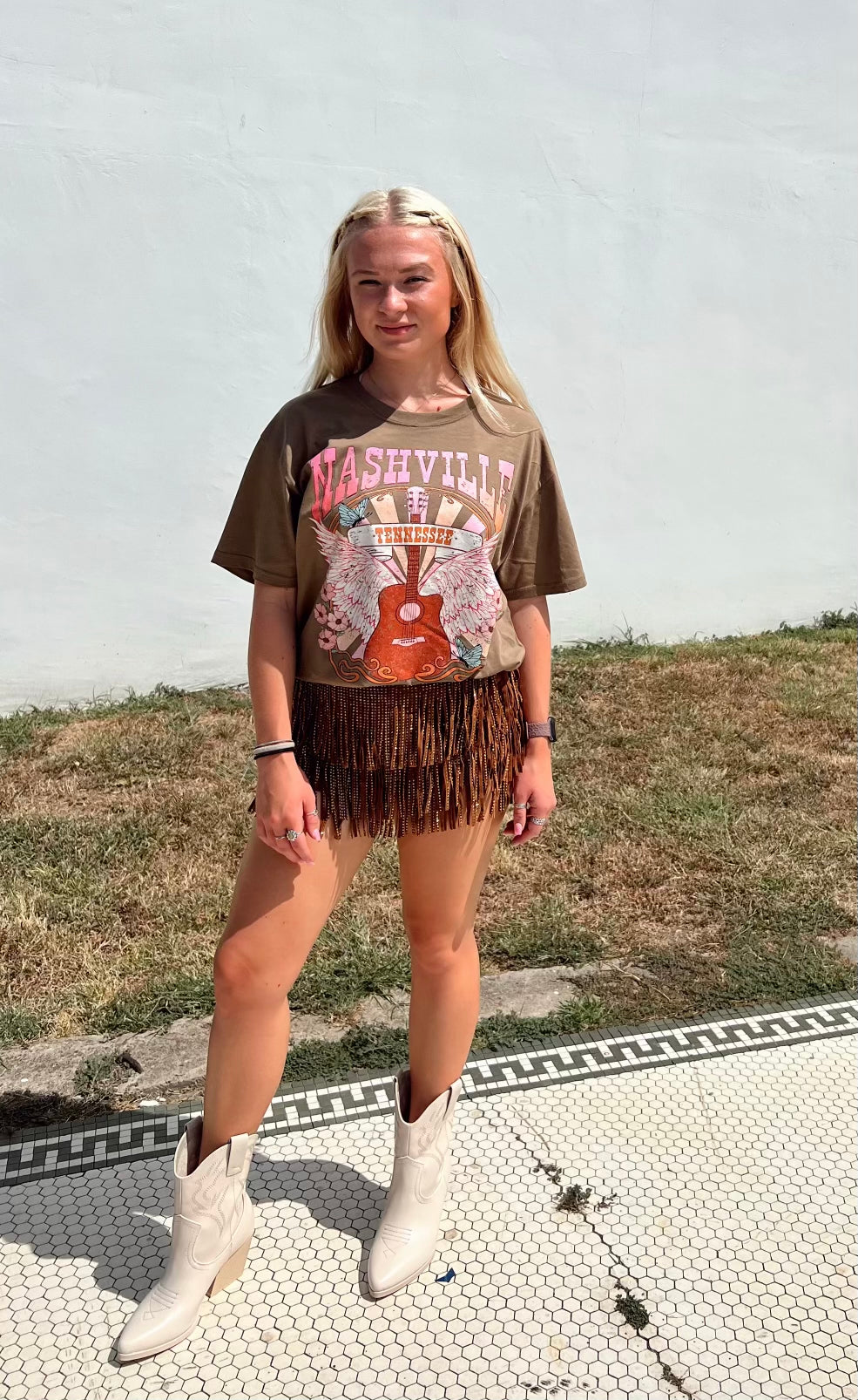 JOHNNY & JUNE SKIRT BROWN