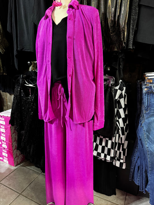 Slinky Orchid Button Down