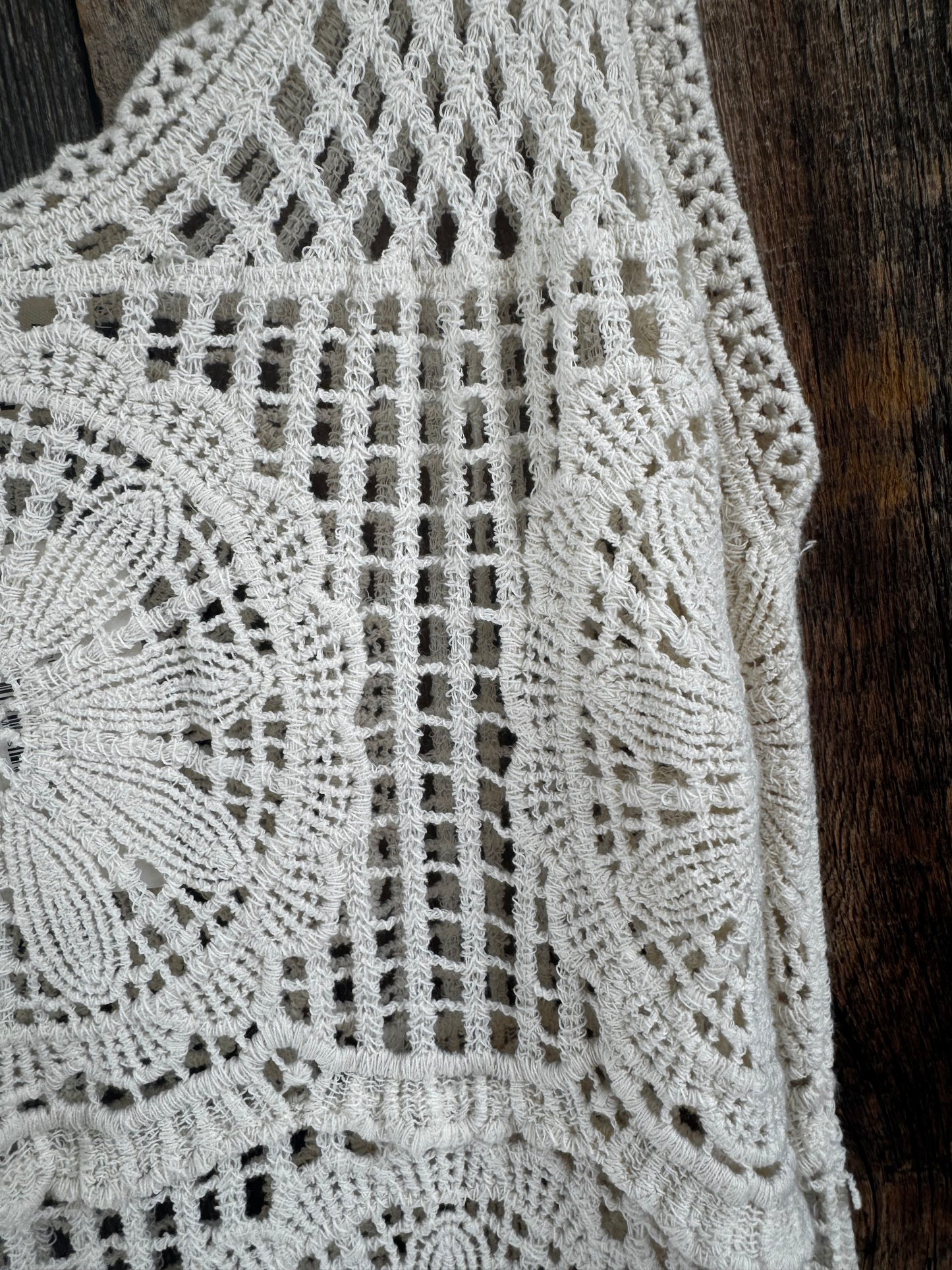 Ventura Ivory Open Knit Maxi Dress