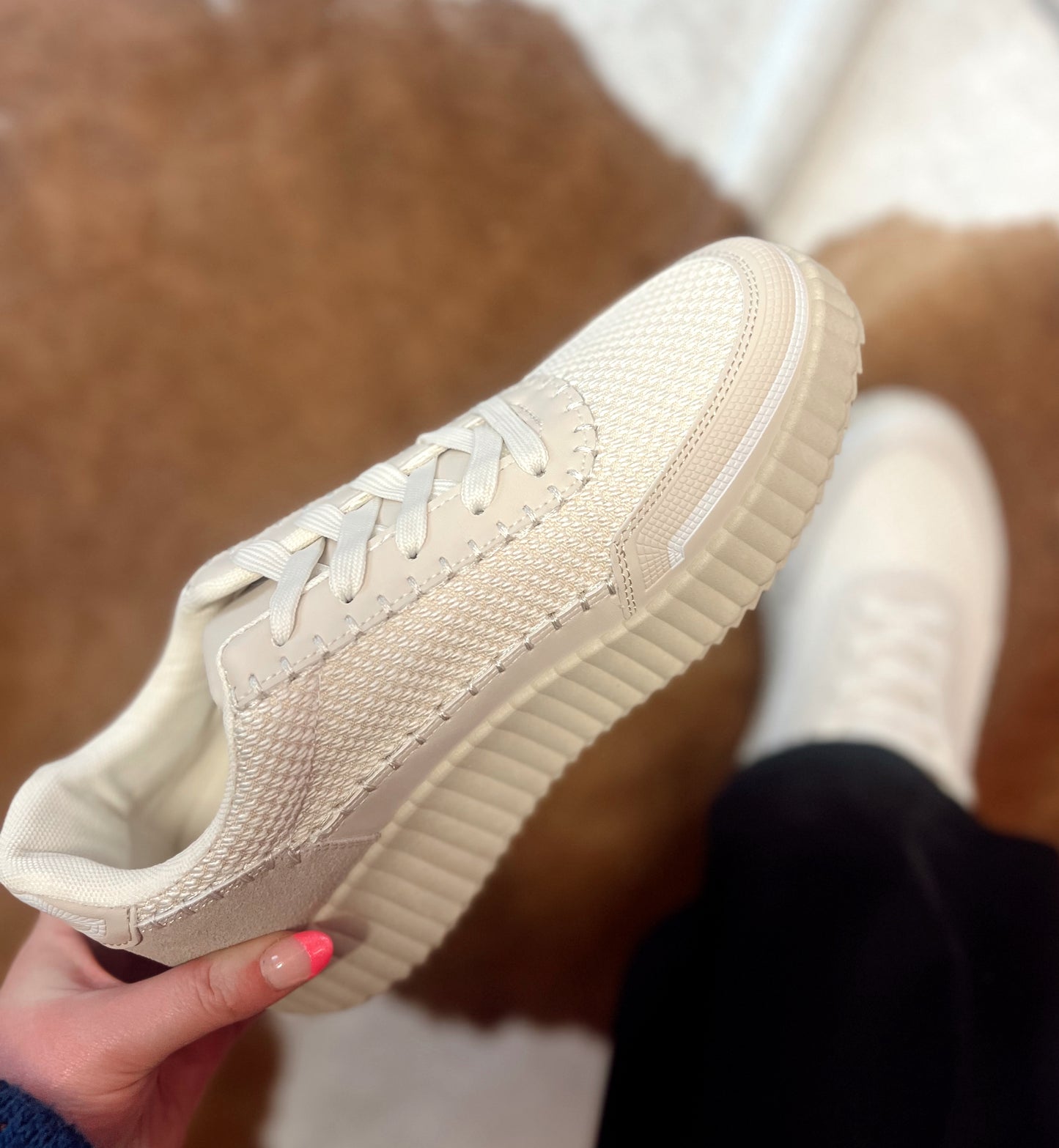 Callie Cream Sneaker