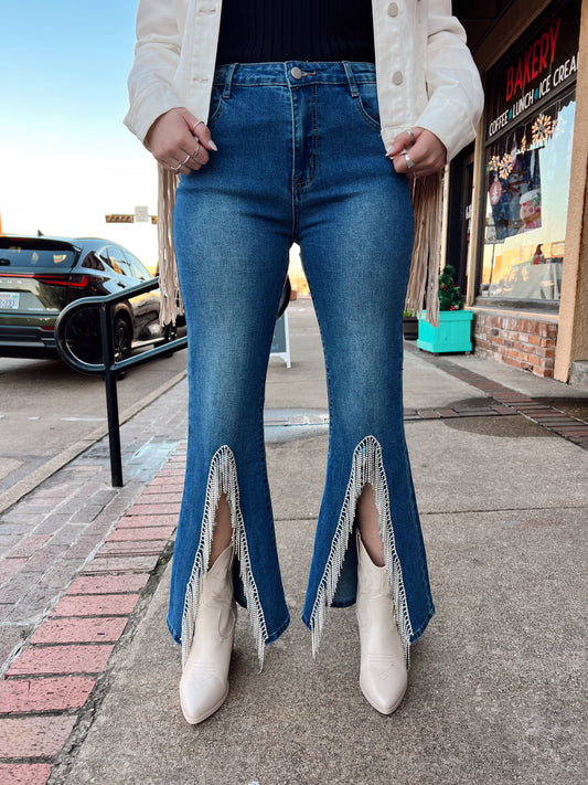 Dolly Vibes Rhinestone Flares