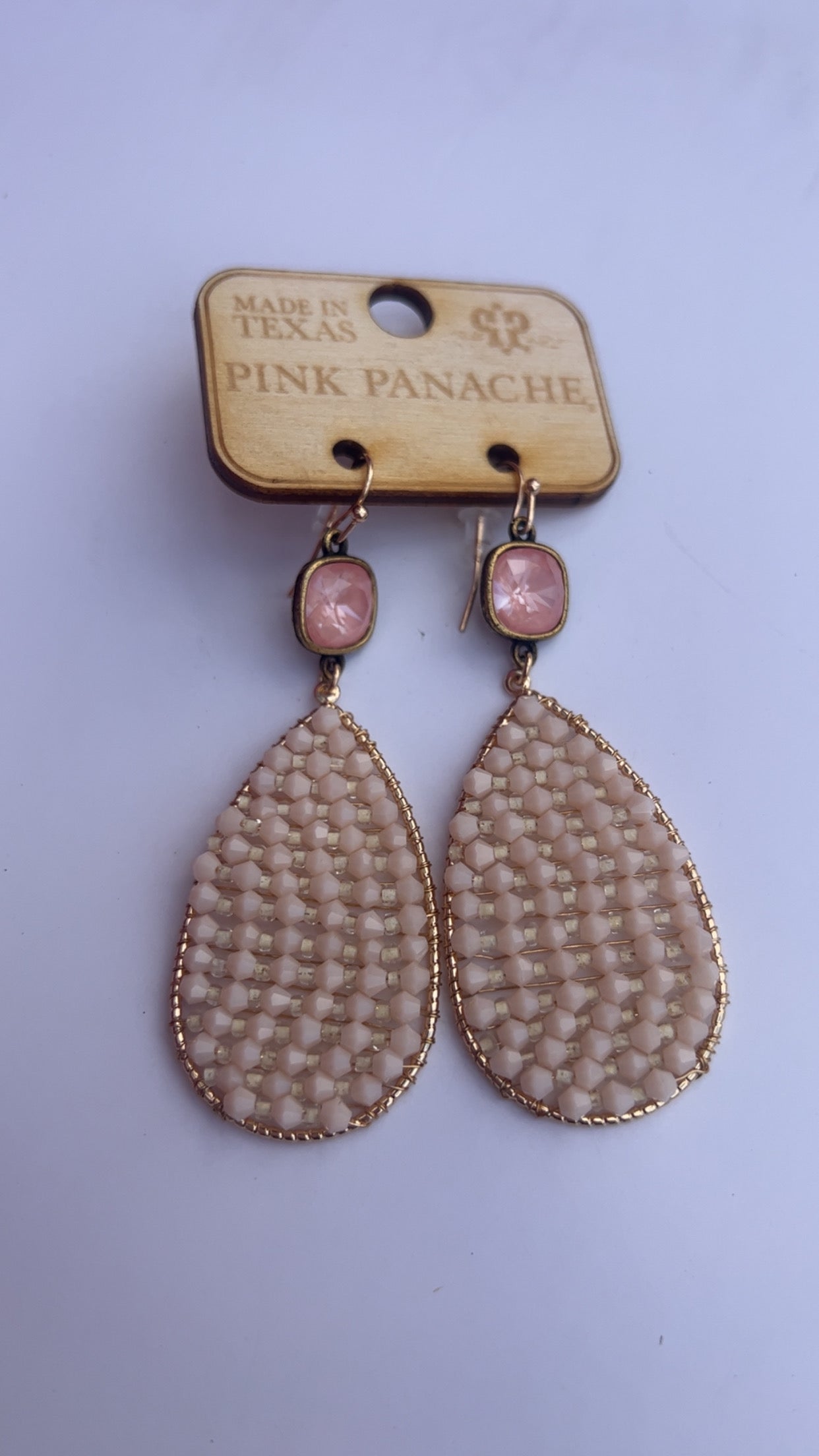 Pink Panache Peach Drop Earrings
