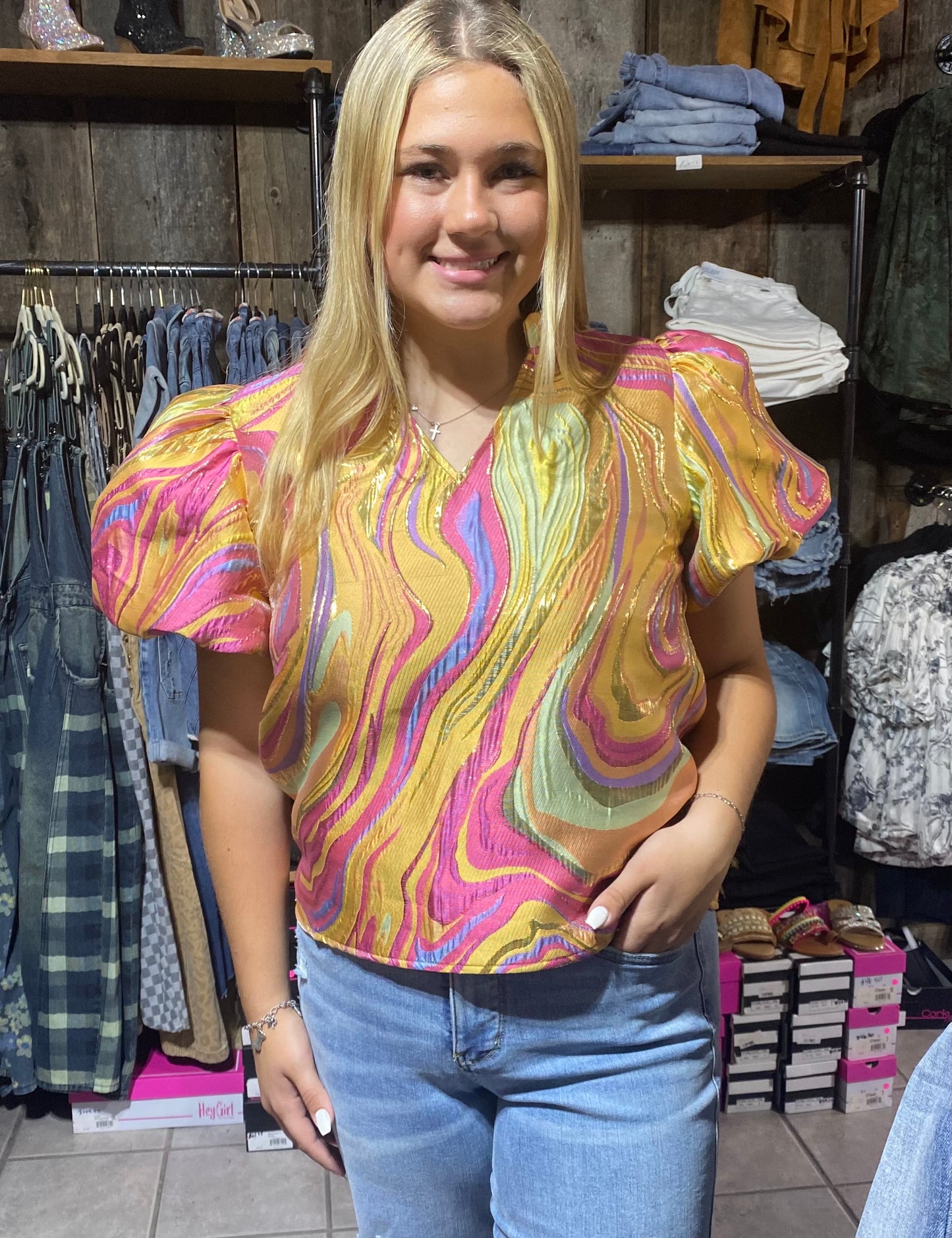 SHIMMER & SHINE TOP