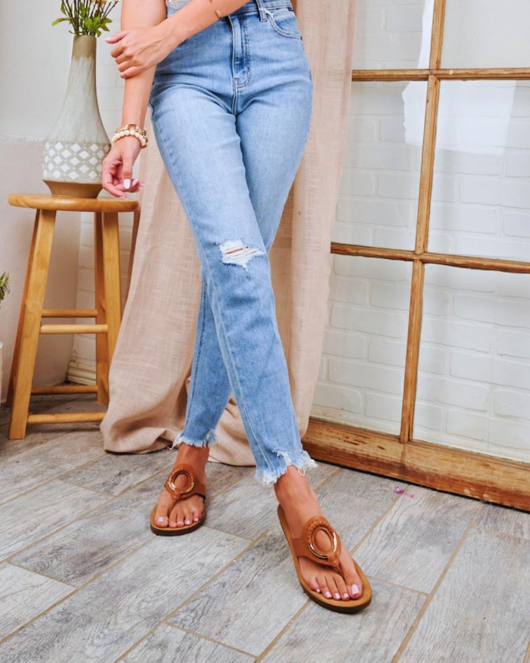 Corkys Cognac Ring My Bell Sandal