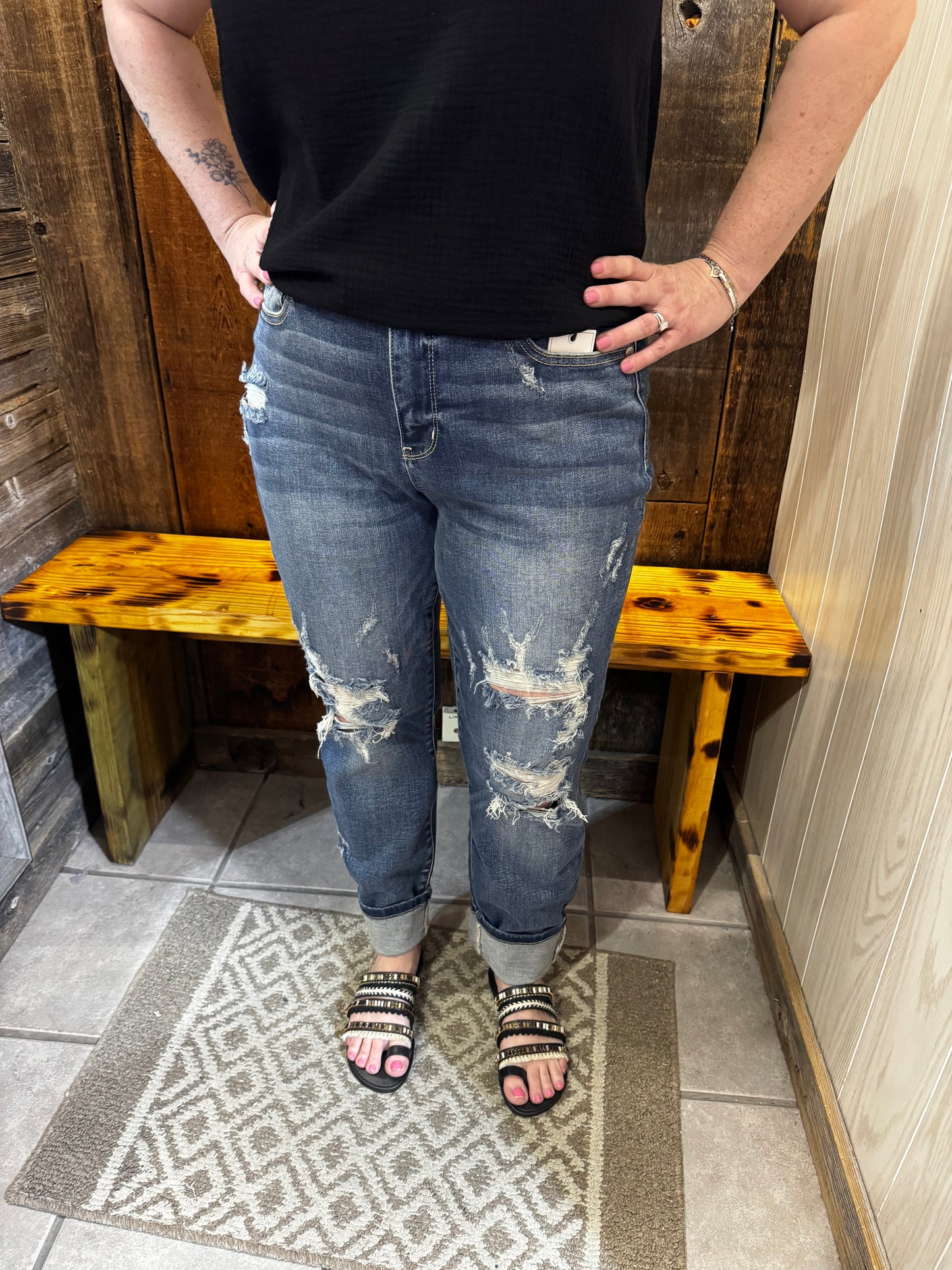 Judy Blue Delaney Boyfriend Fit Jeans