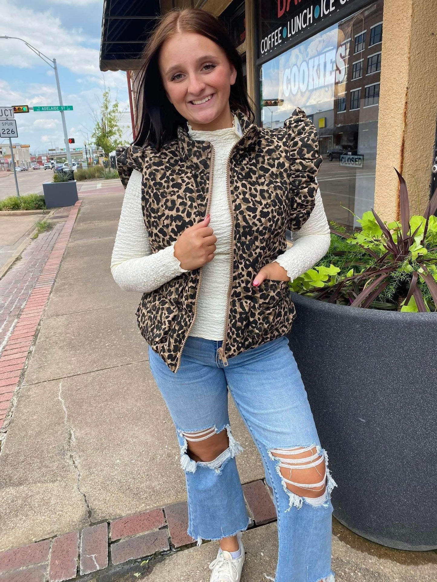 DRIVING ME WILD LEOPARD VEST