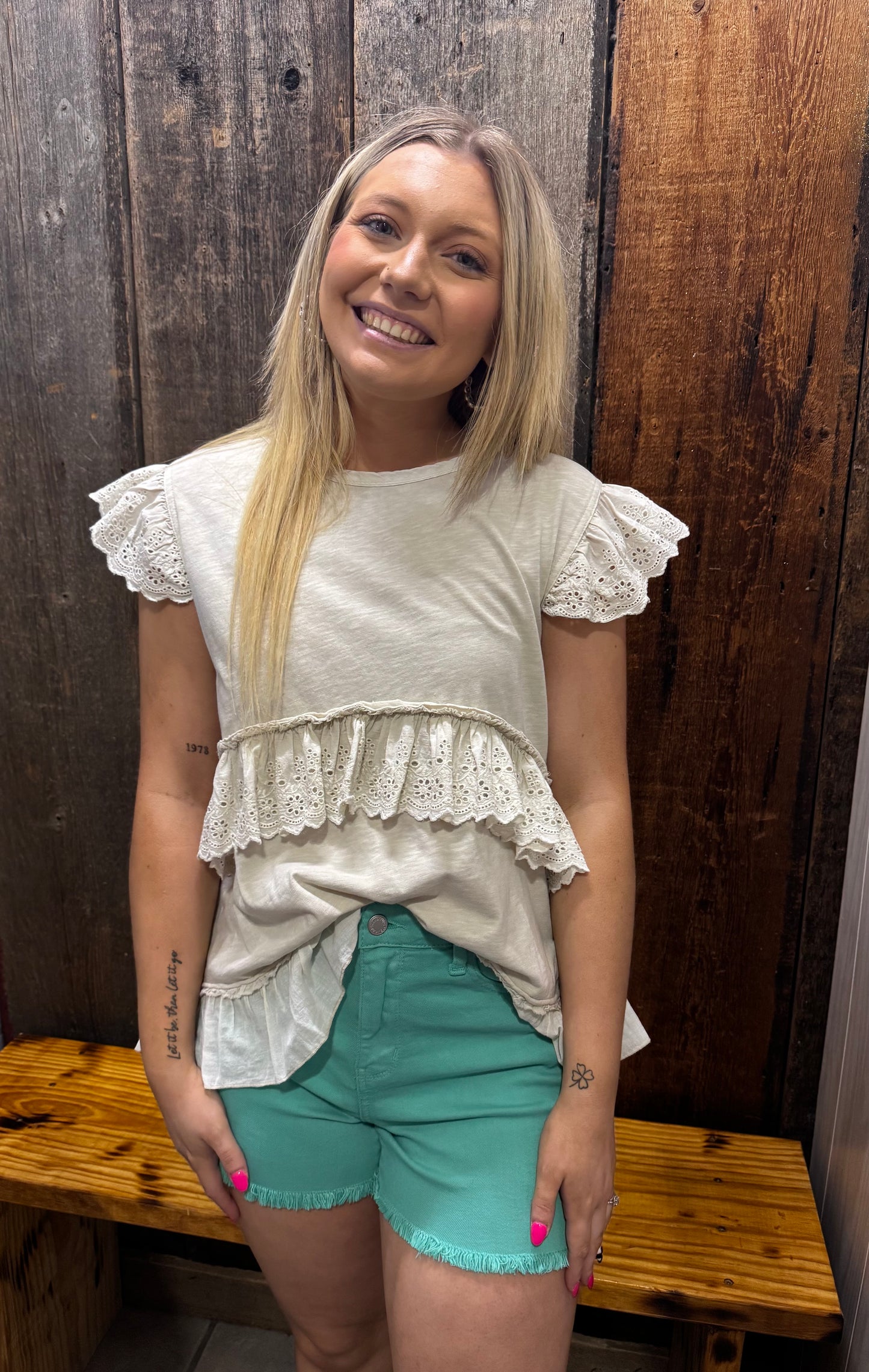 Judy Blue Aqua Marine Shorts