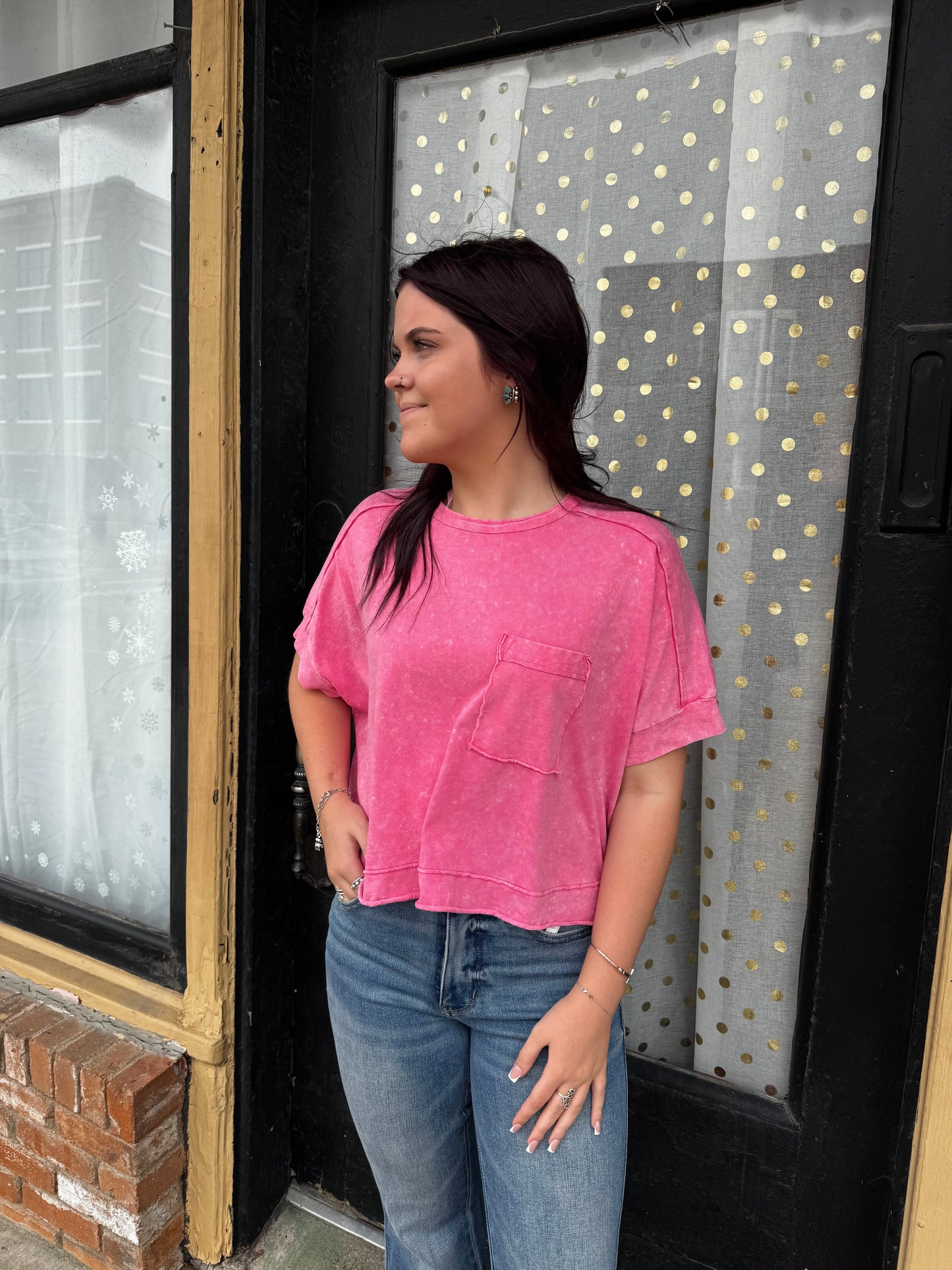 Sydney Pink Mineral Wash Tee