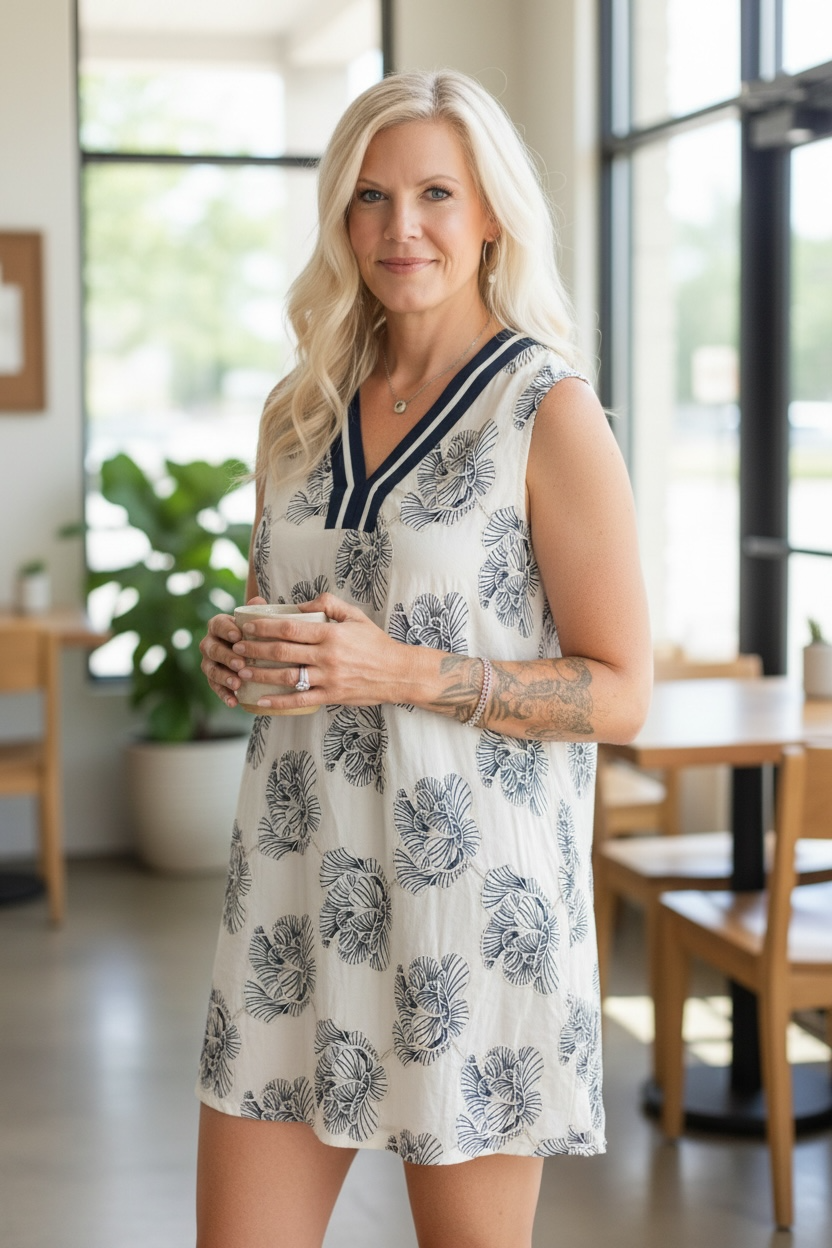 SAIL AWAY DRESS WITH POCKETS