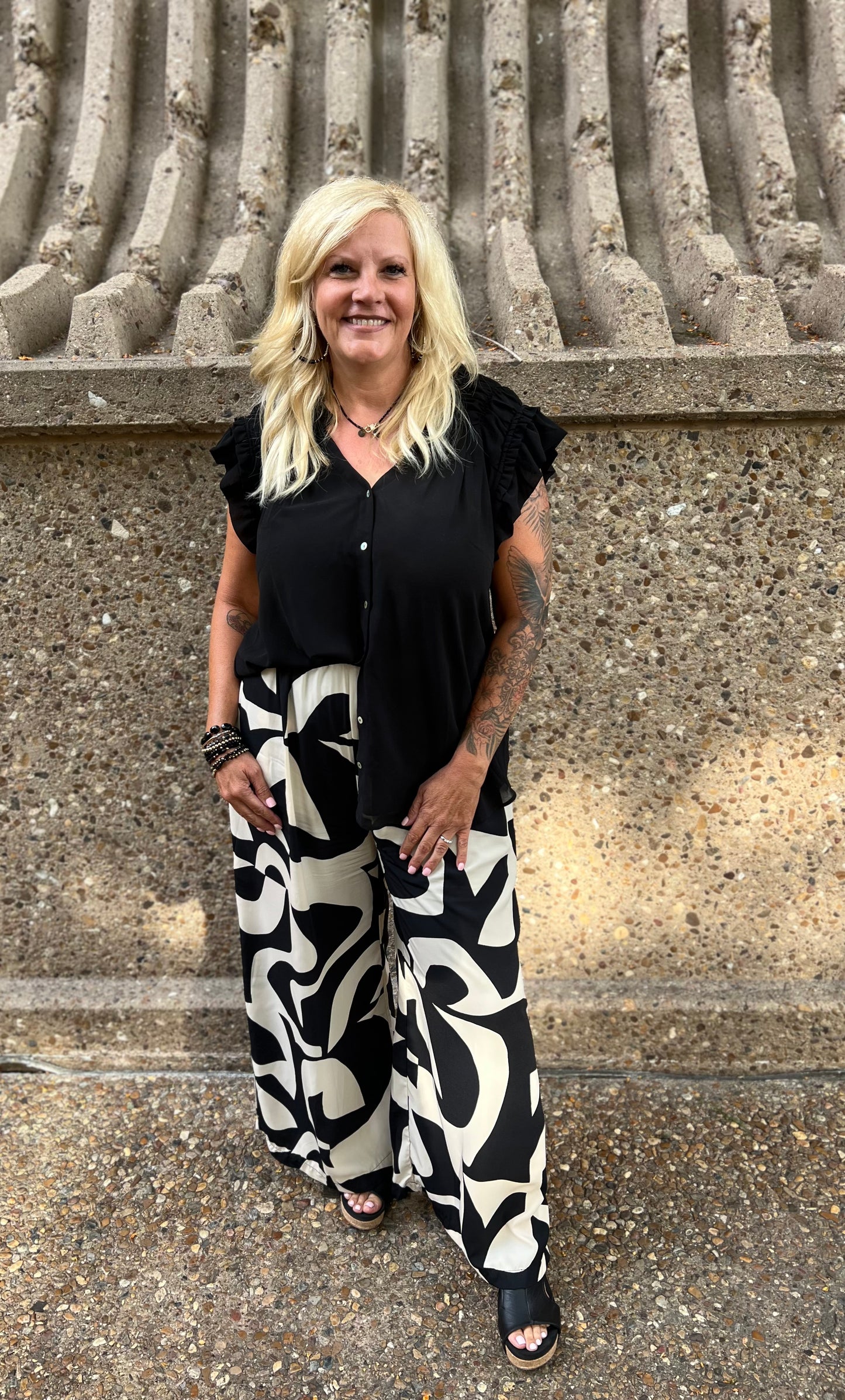 Be Bold Wide Leg Print Pants