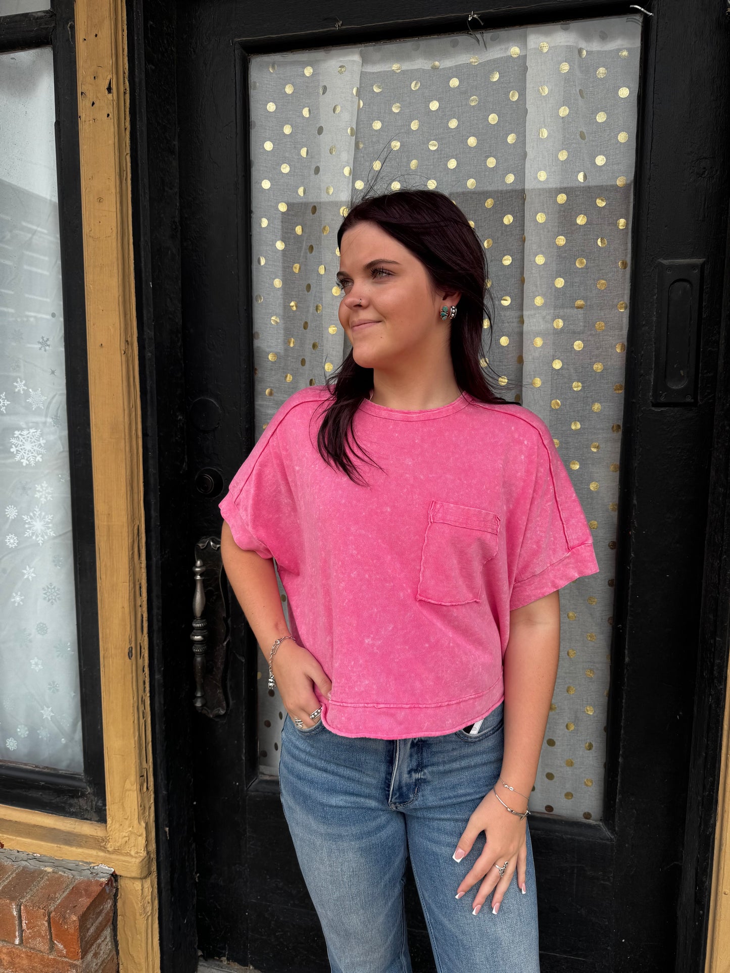 Sydney Pink Mineral Wash Tee