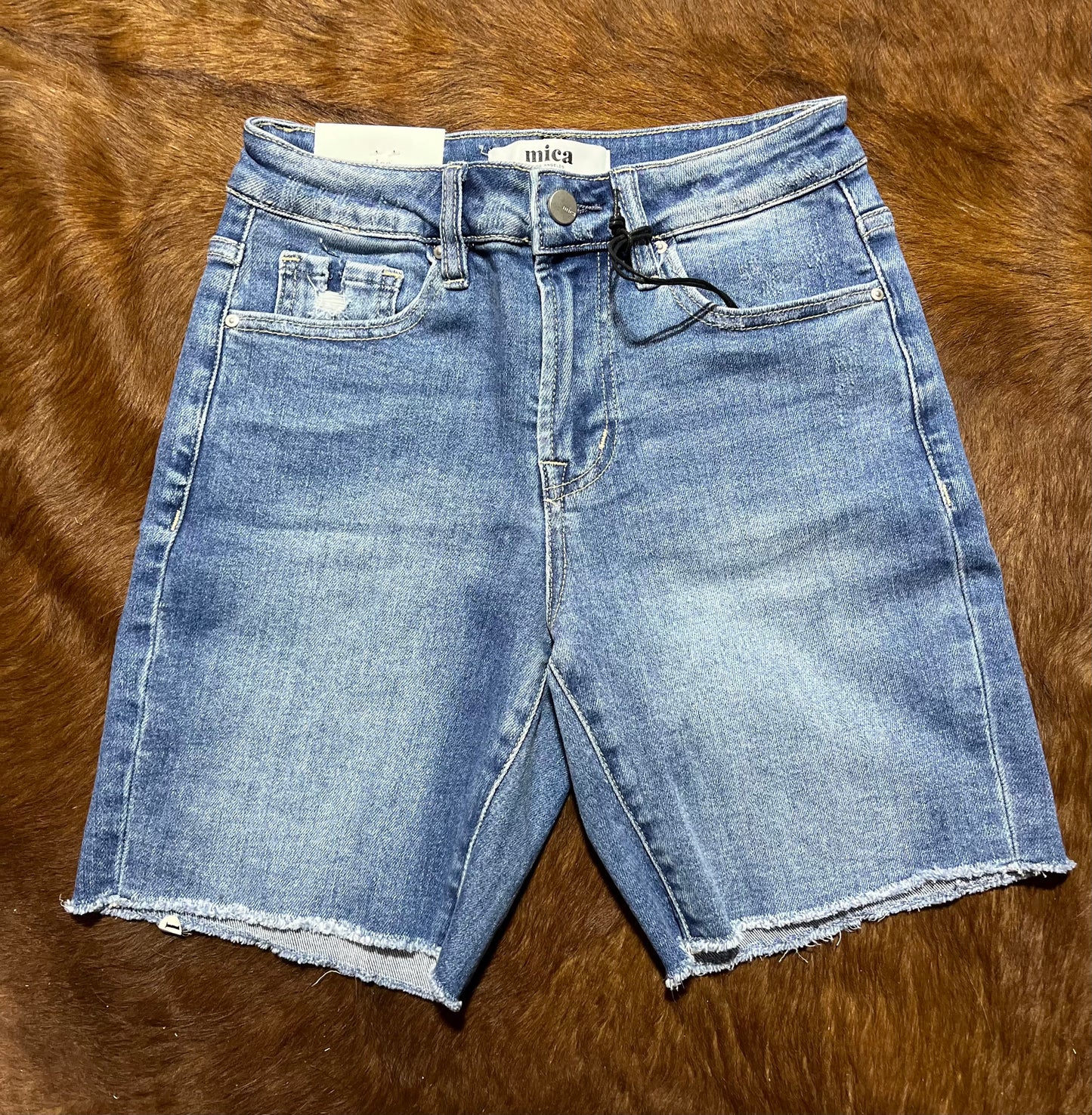 Micah Non Distressed Midi Shorts