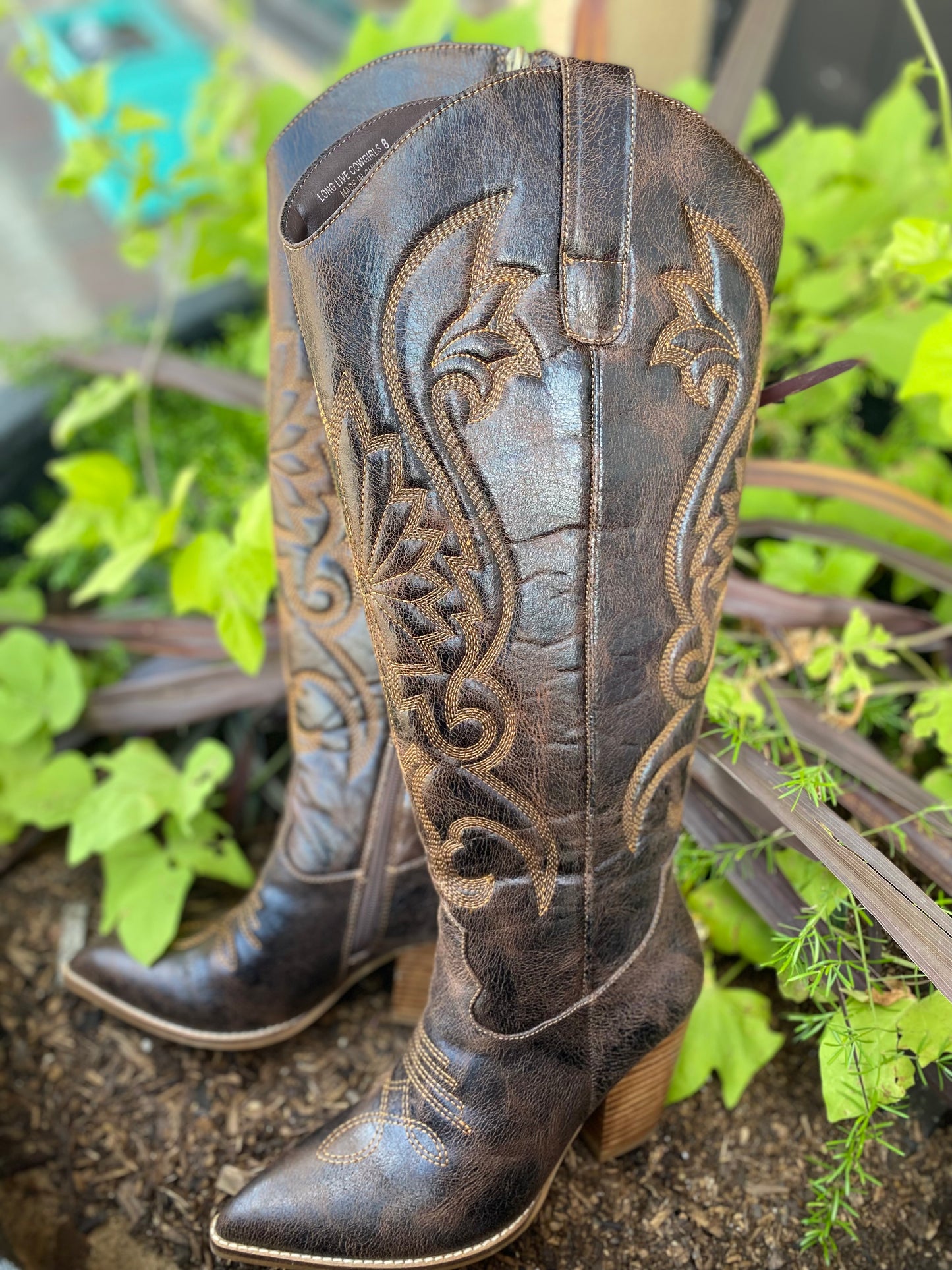 Corkys Espresso Crinkle Long Live Cowgirls Boots