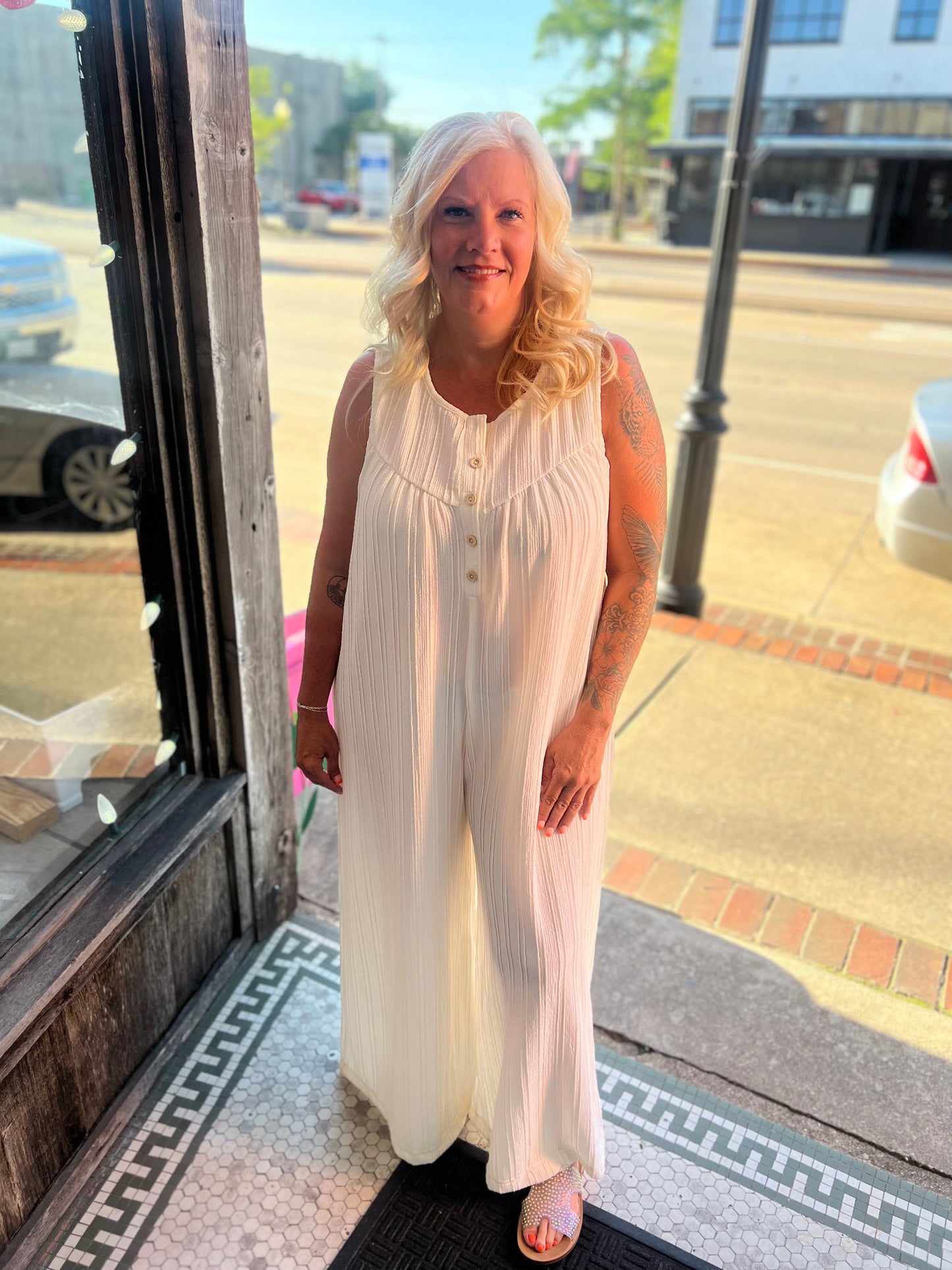 Jenny Cream Jumpsuit