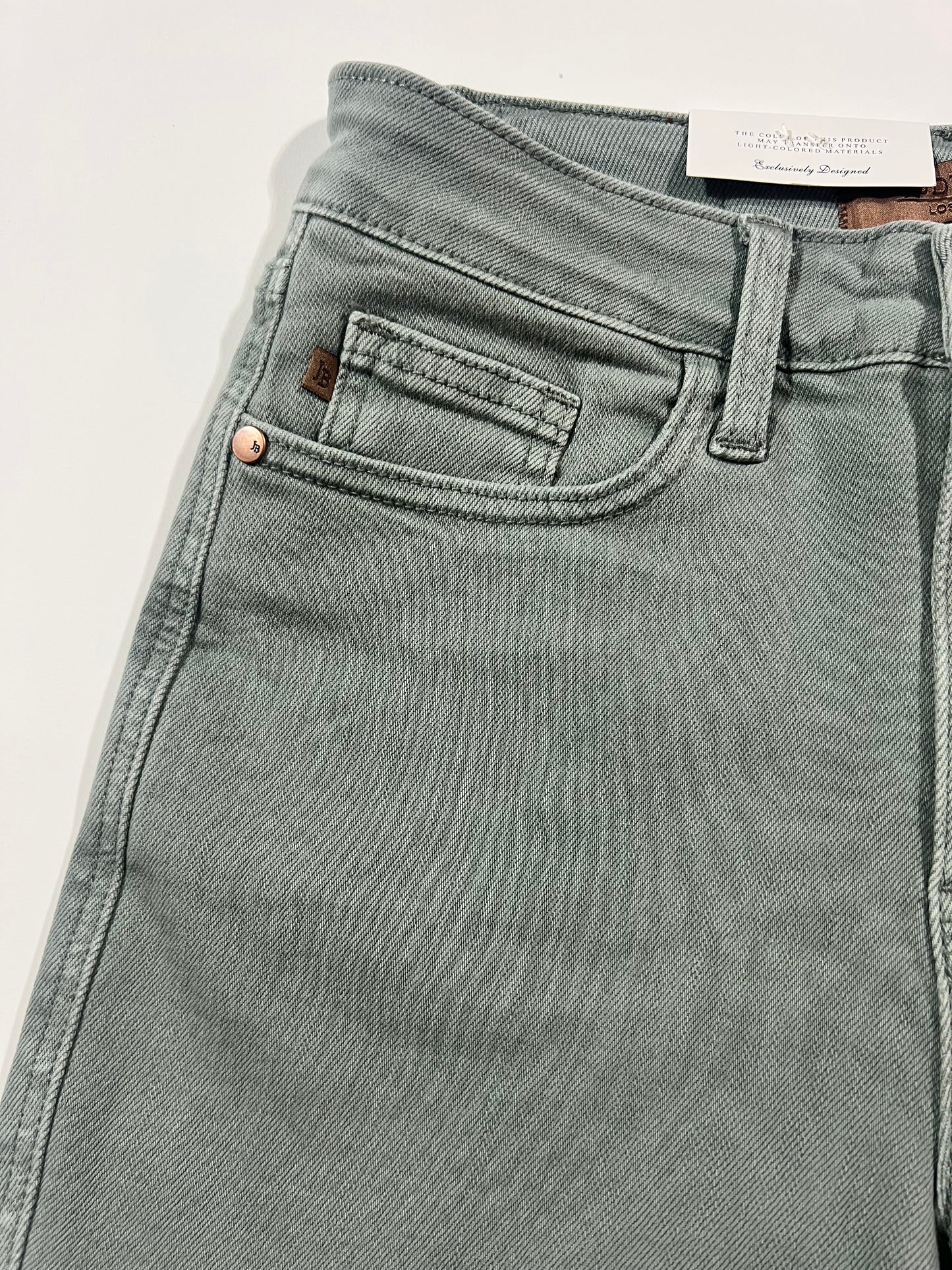 Judy Blue Stone Blue Pkt Embroidered Shorts