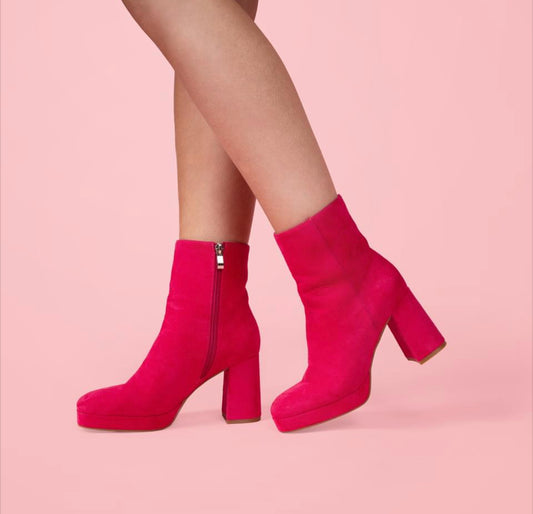 Corkys Fuchsia Suede Slug Bug Boots