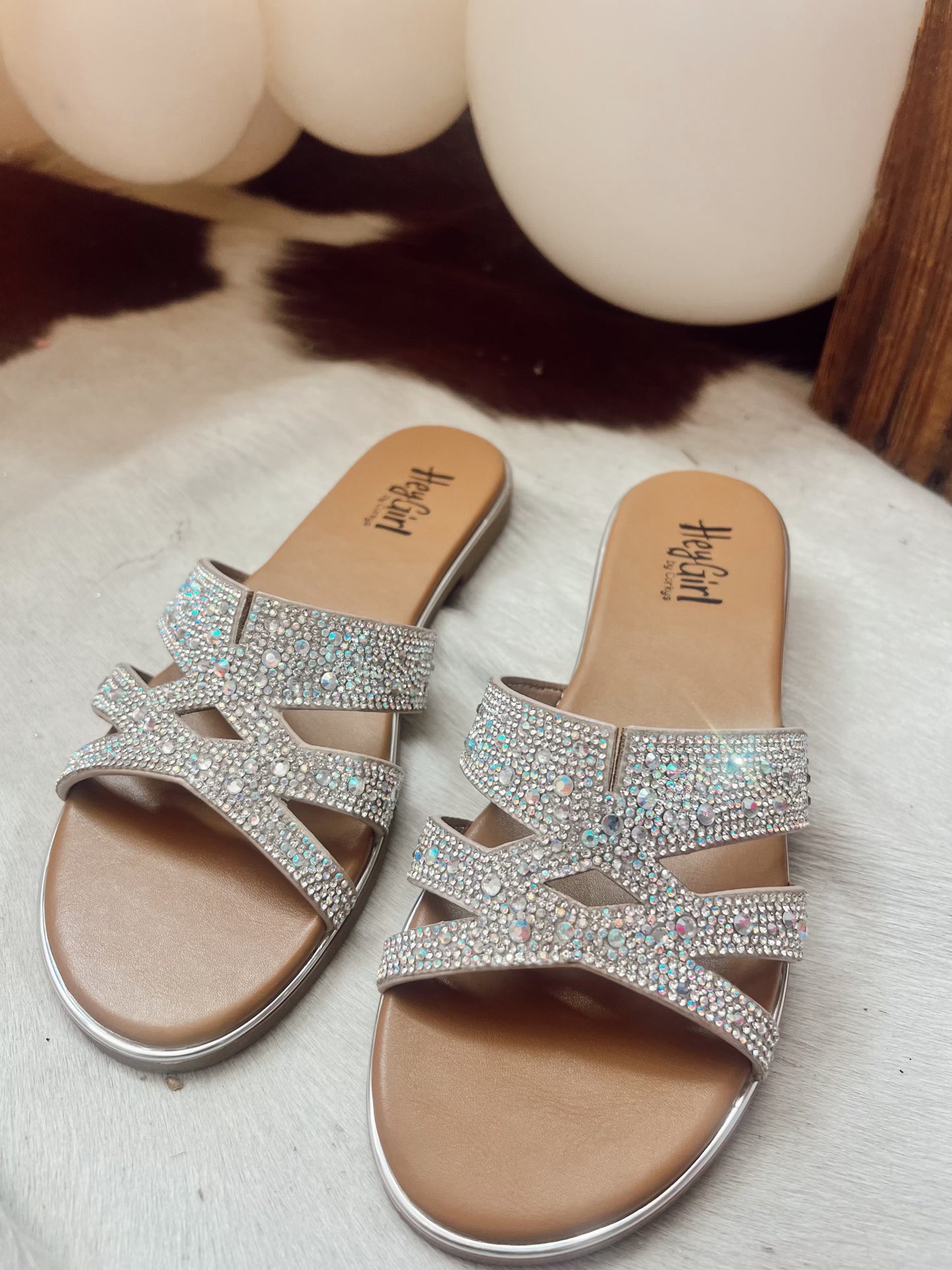Corkys Flair Clear Rhinestone Sandal