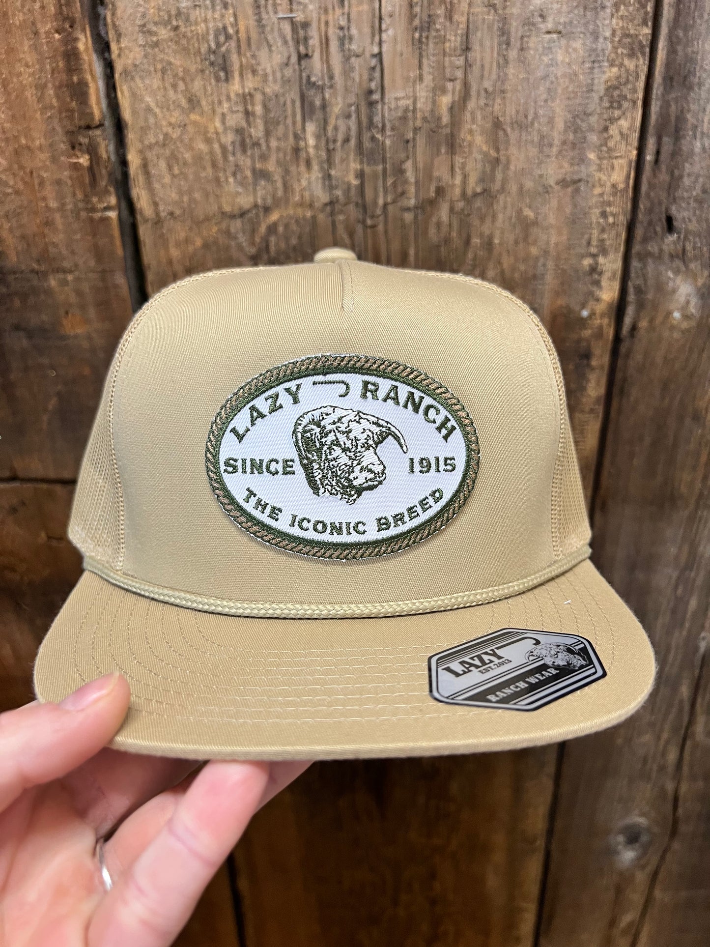 Lazy J Ranch Tan Olive Iconic Breed Patch