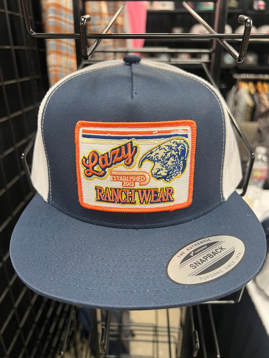 Lazy J Ranch Navy & White Retro Ranch