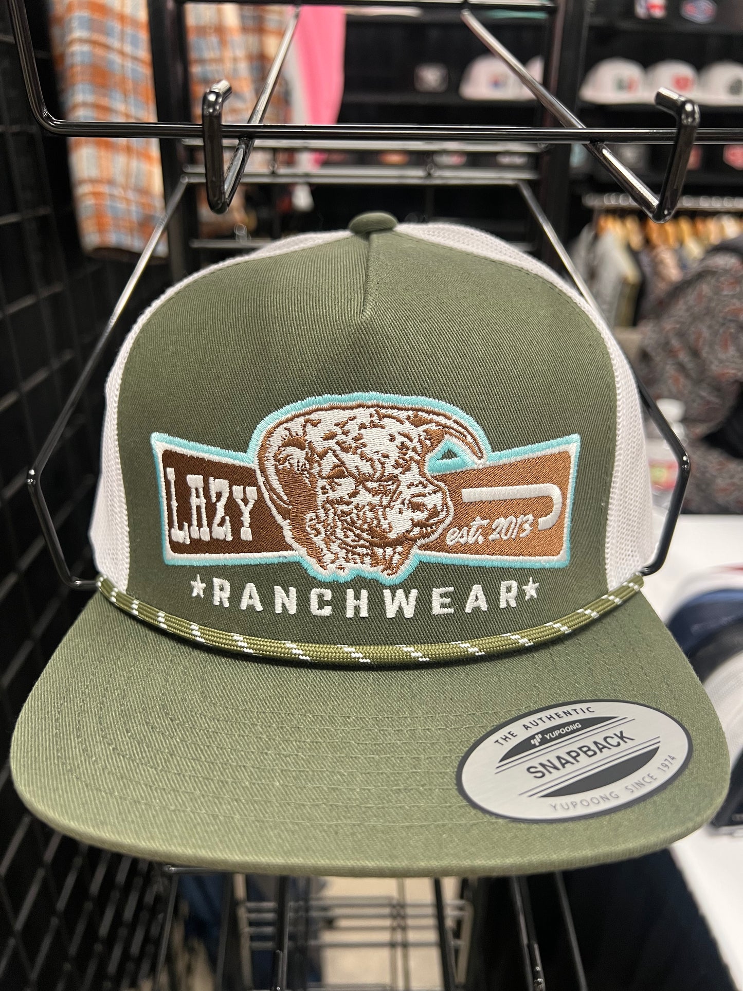 Lazy J Ranch Olive & White Diamond Banner