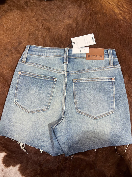 Judy Blue Vintage Wash Button-Fly Shorts