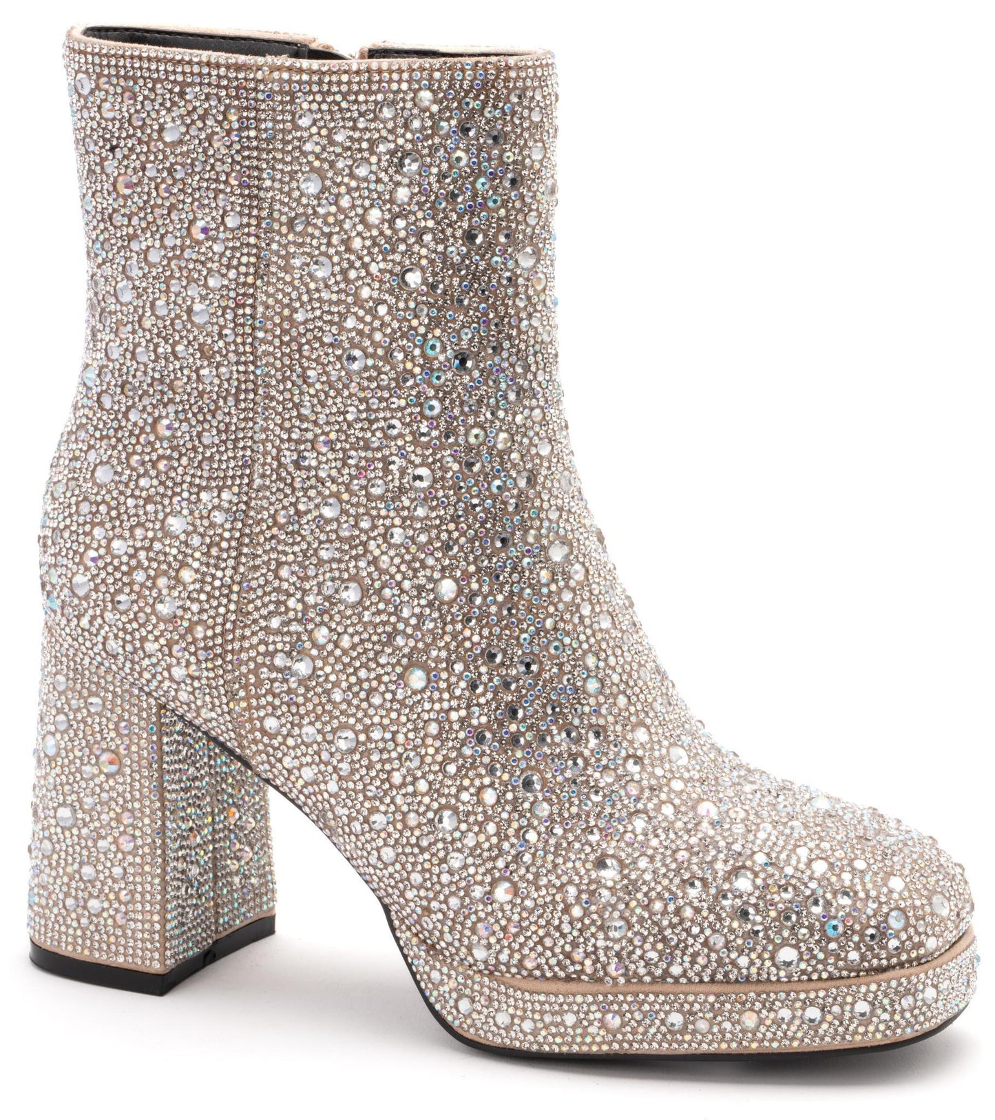 Corkys Bussin Clear Rhinestone Platform Boots