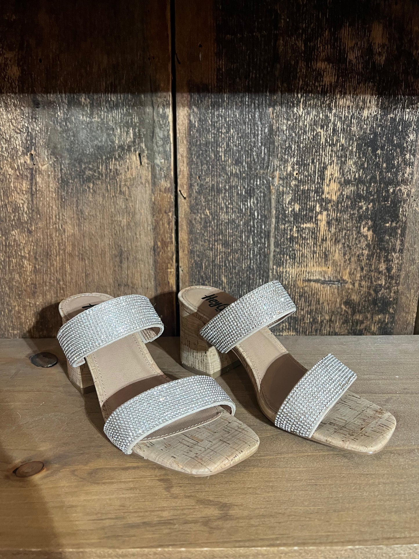 Corkys Clear Jewel Block Heel