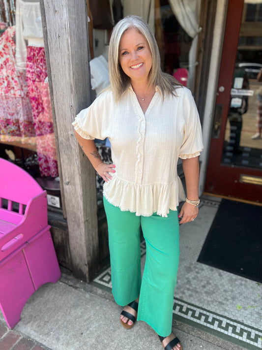 Lucky Clover Cropped Jeans