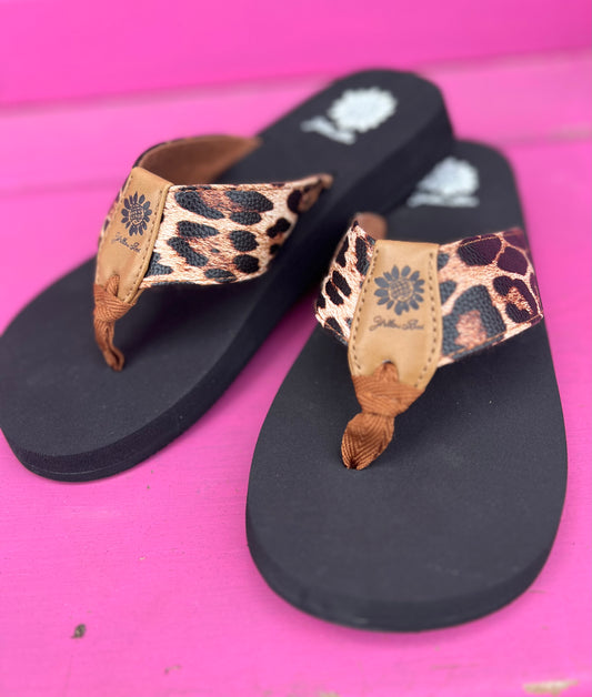 Yellowbox Tan Leopard Flip Flop