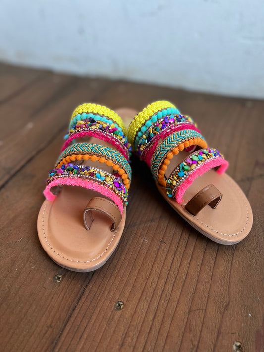 Lively Camel Sandals