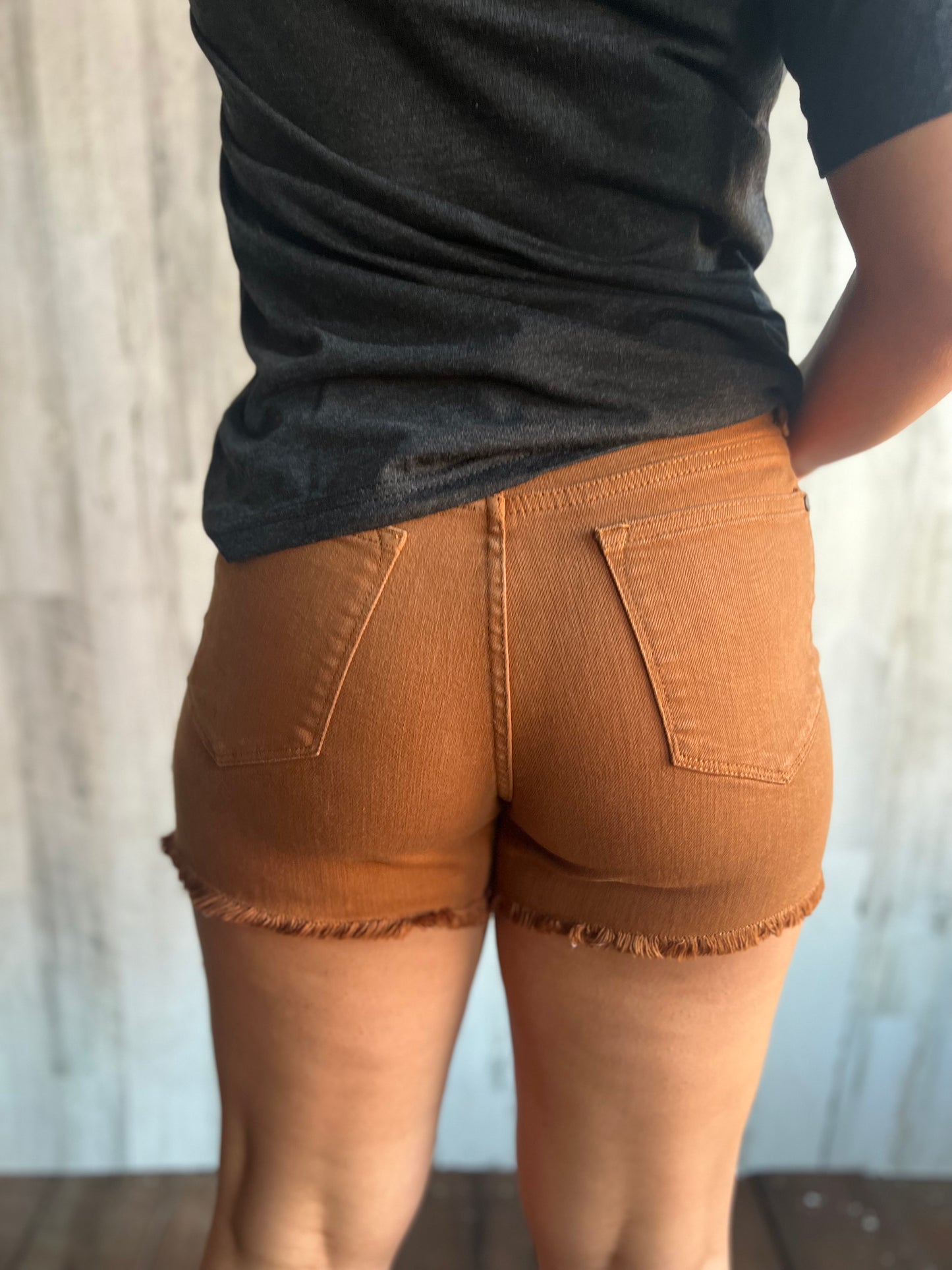 Judy Blue A lil Rowdy Brown shorts