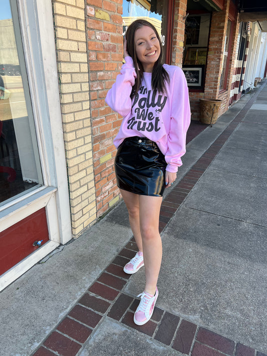 Neon Lights Pleather Skirt