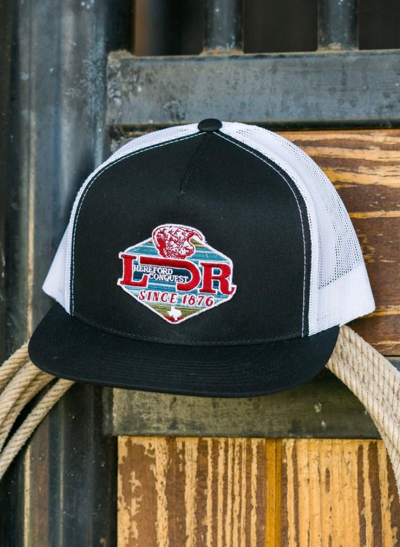 Lazy J Black Conquest Patch Hat