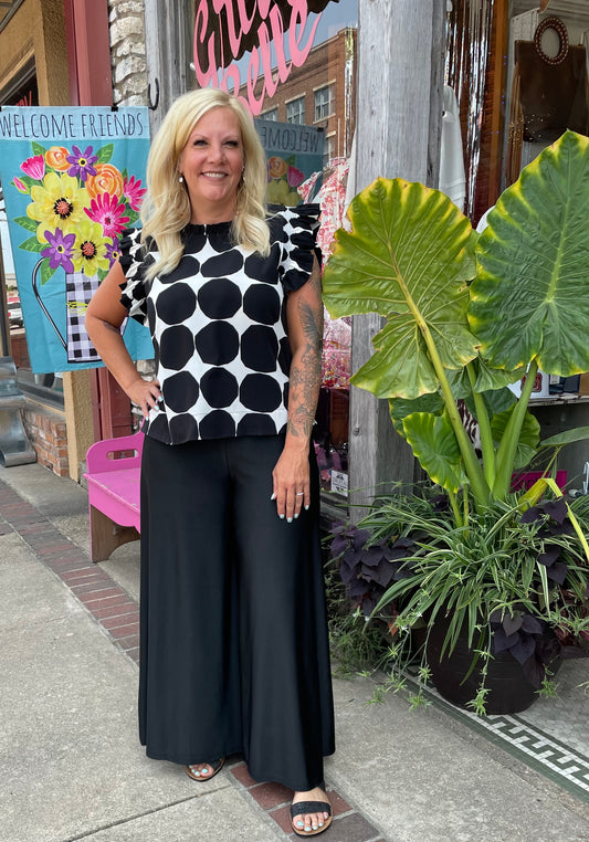 Sami Shiny Wide Leg Pants