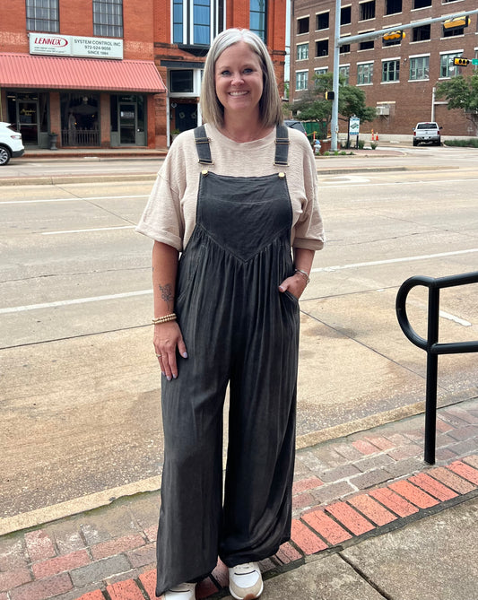 Summer Breeze Lightweight Black Overall