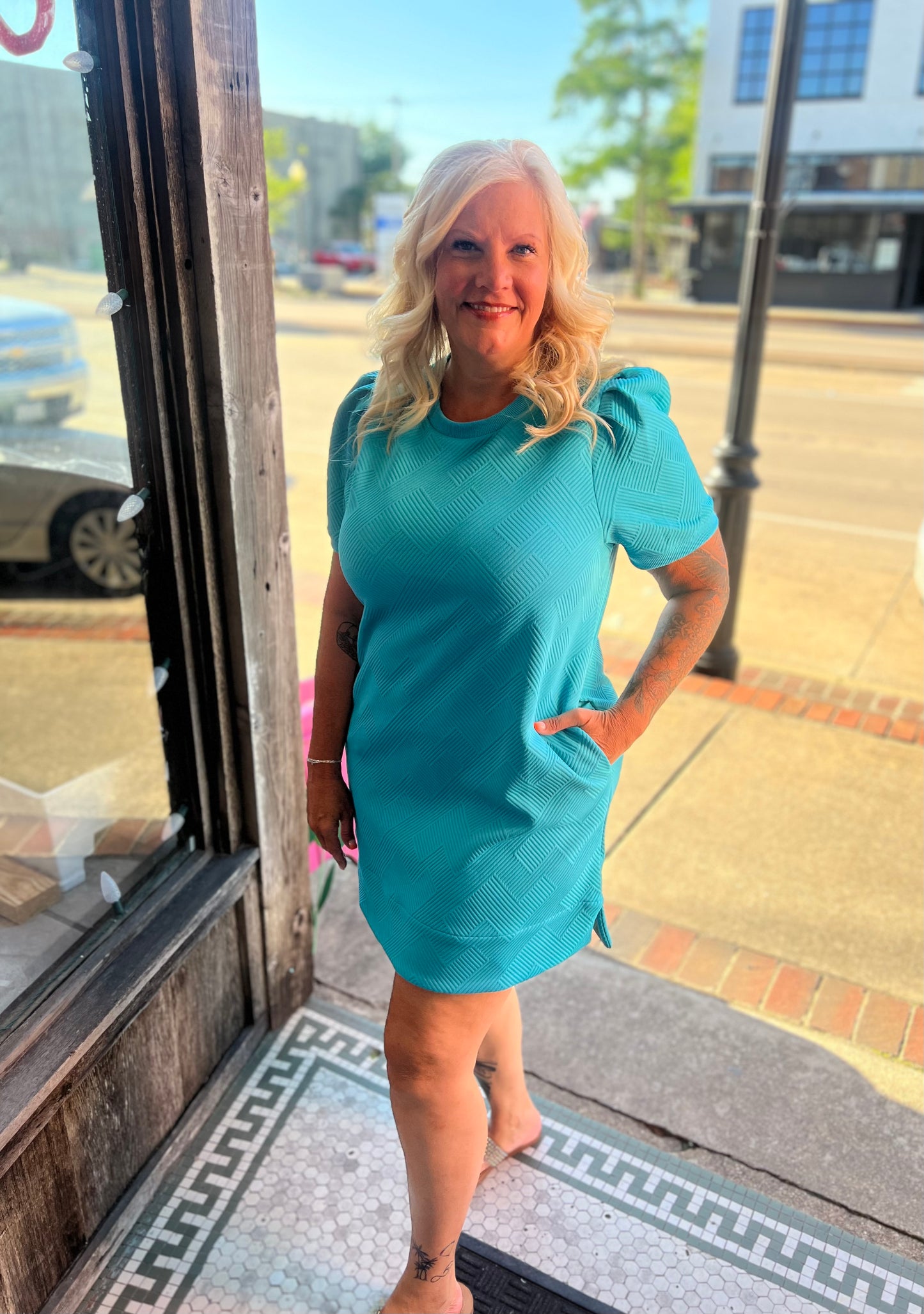 Bayside Teal Dress