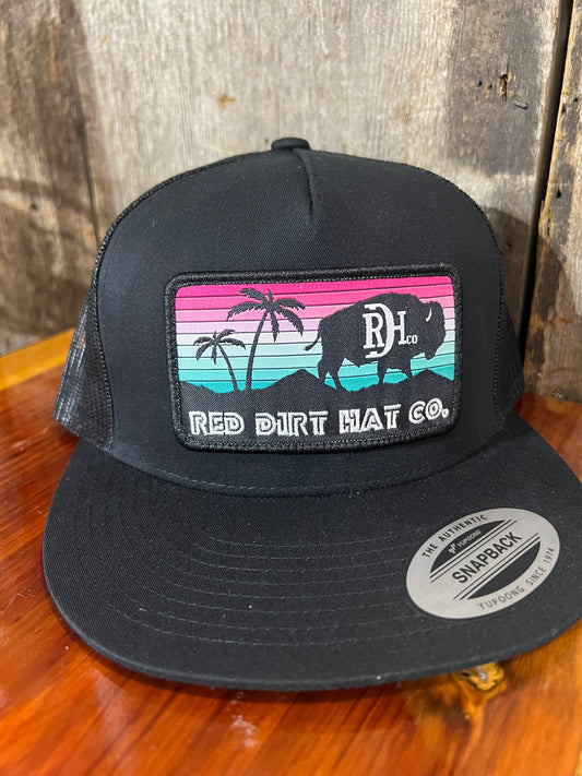 Red Dirt Black Miami Vice Hat