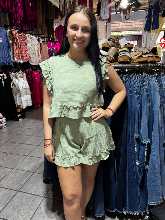 SAYLOR SAGE SHORTS SET