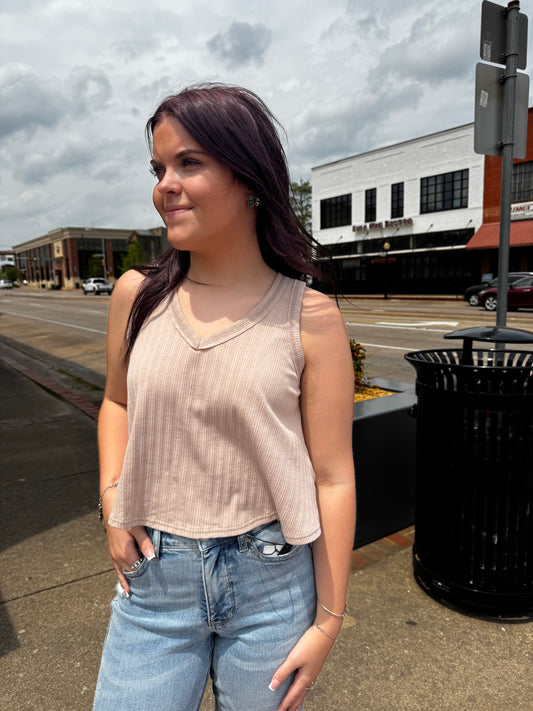 Sarah Taupe Tank